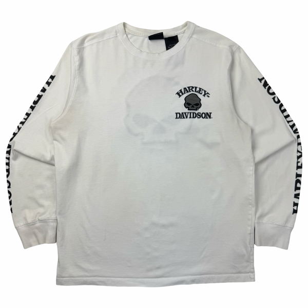 Vintage Harley Davidson Embroidered Longsleeve T-Shirt