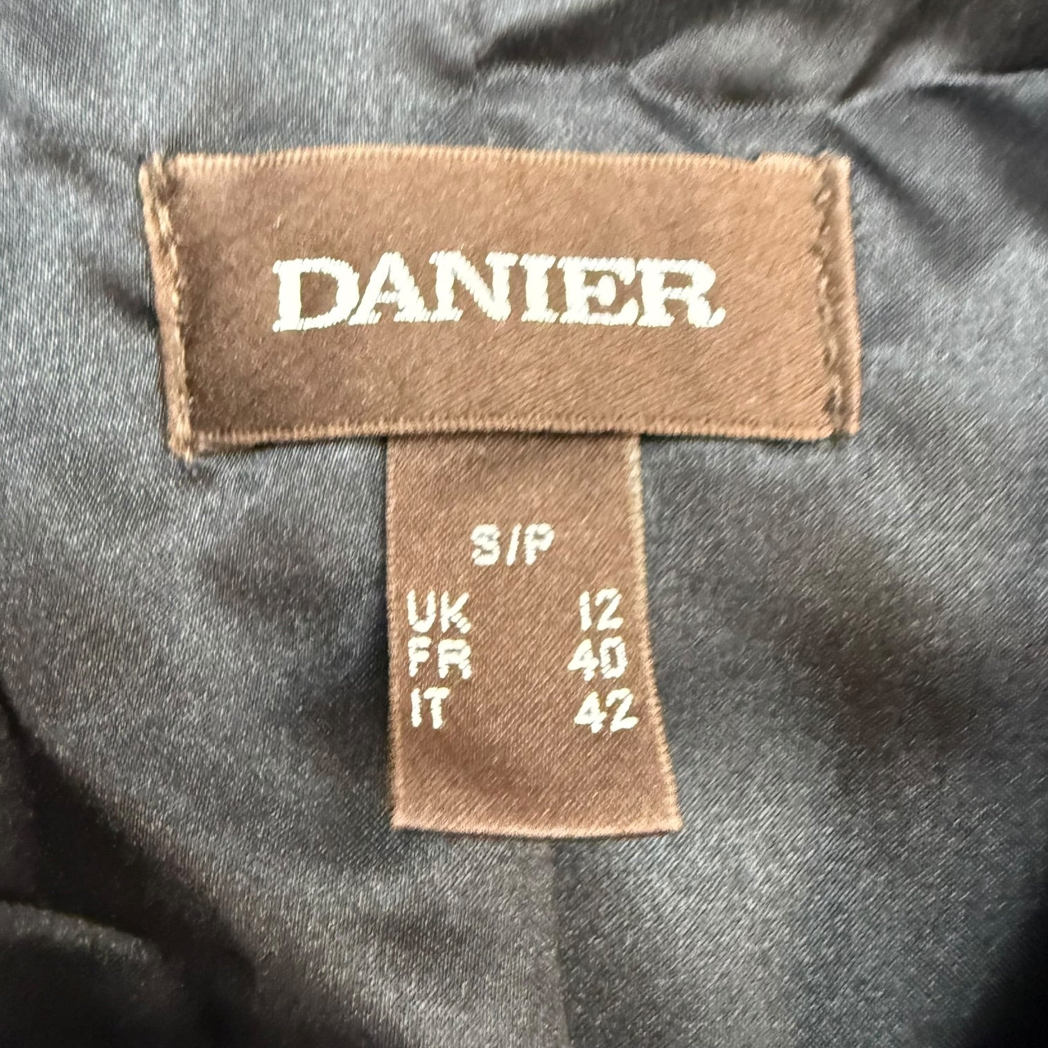 (W) Vintage Danier Leather Asymetric Zip Jacket Black
