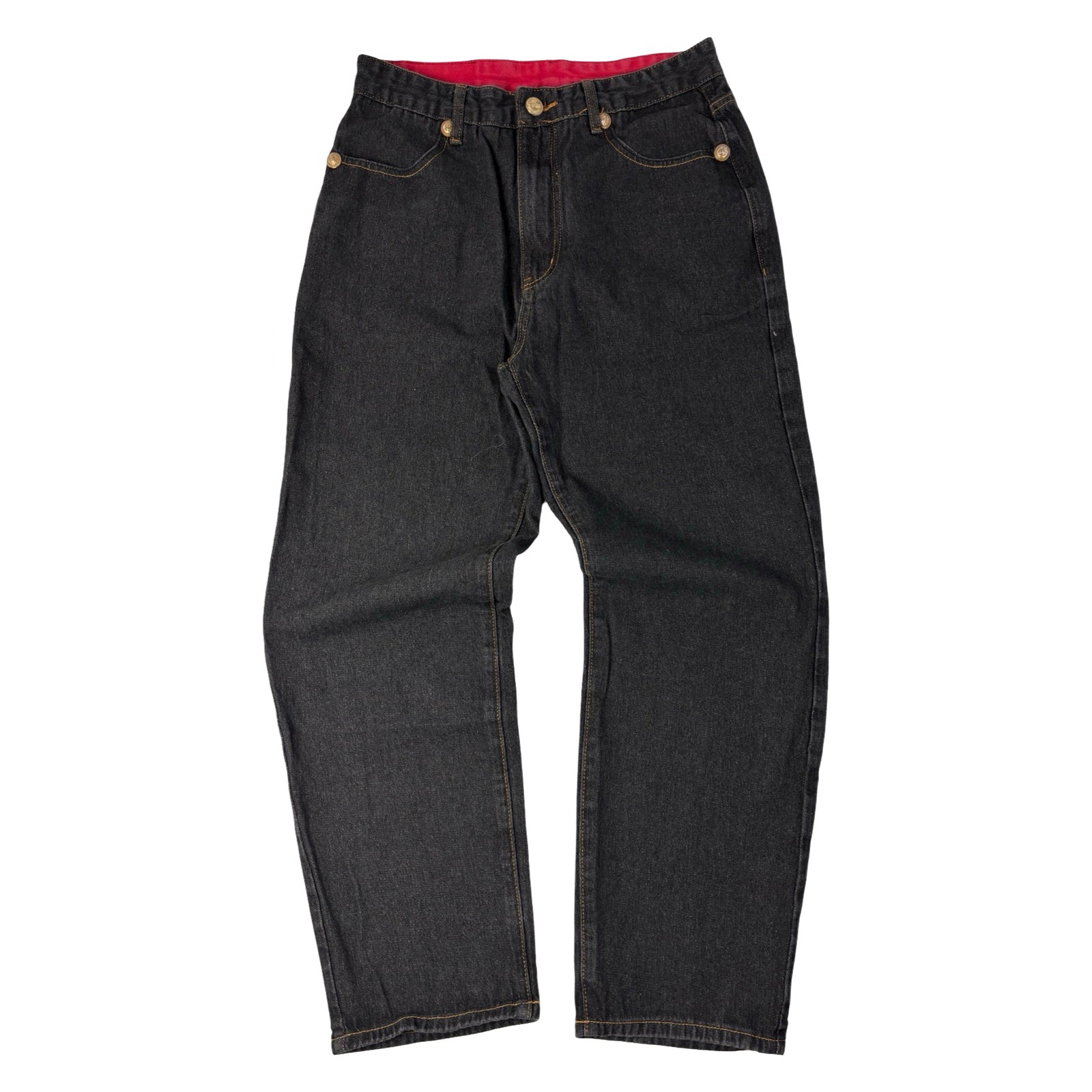 Vintage Y2K Game Time Gothic Embroidered Denim Bottoms