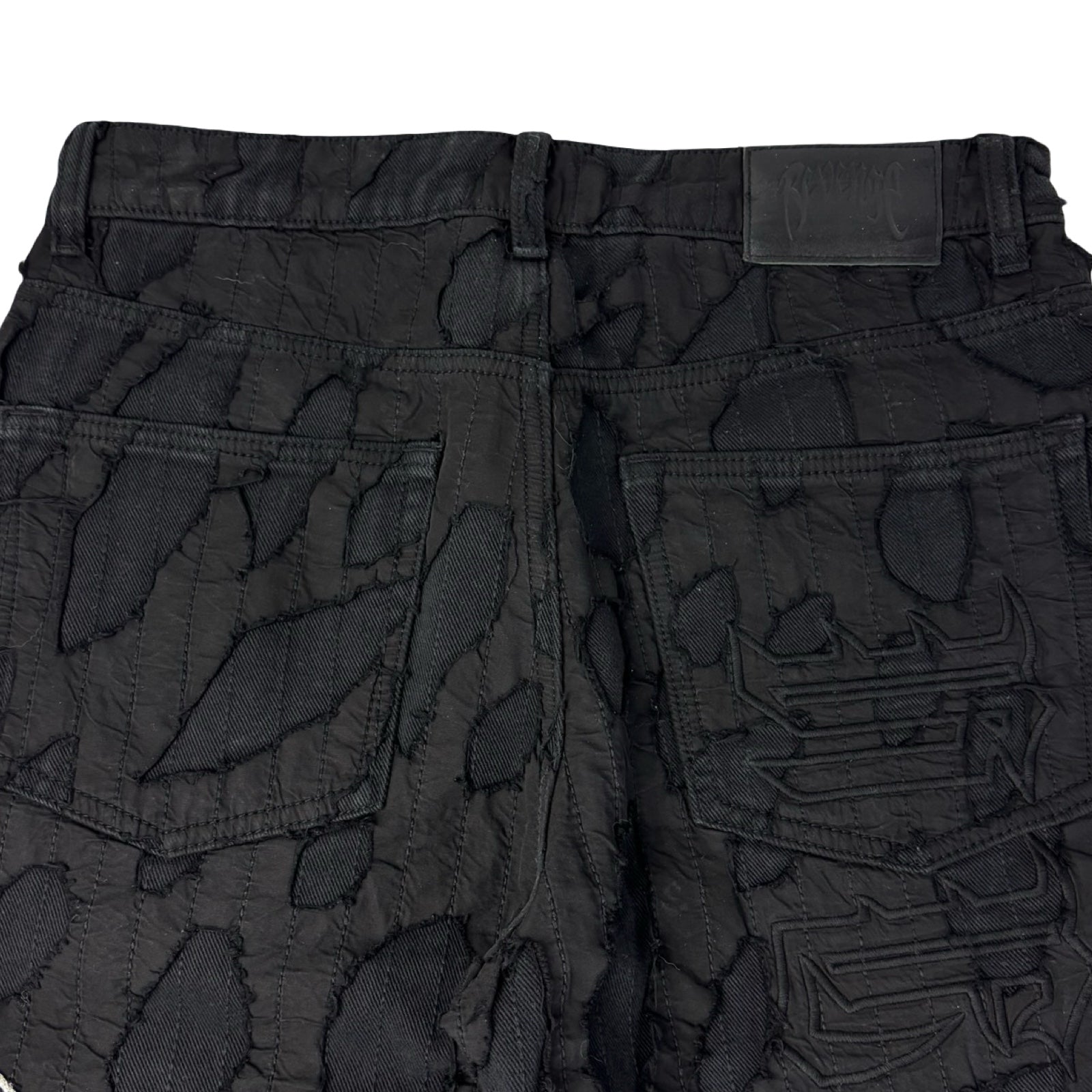 Revenge City Morgue Distressed Boro Flared Pant Black