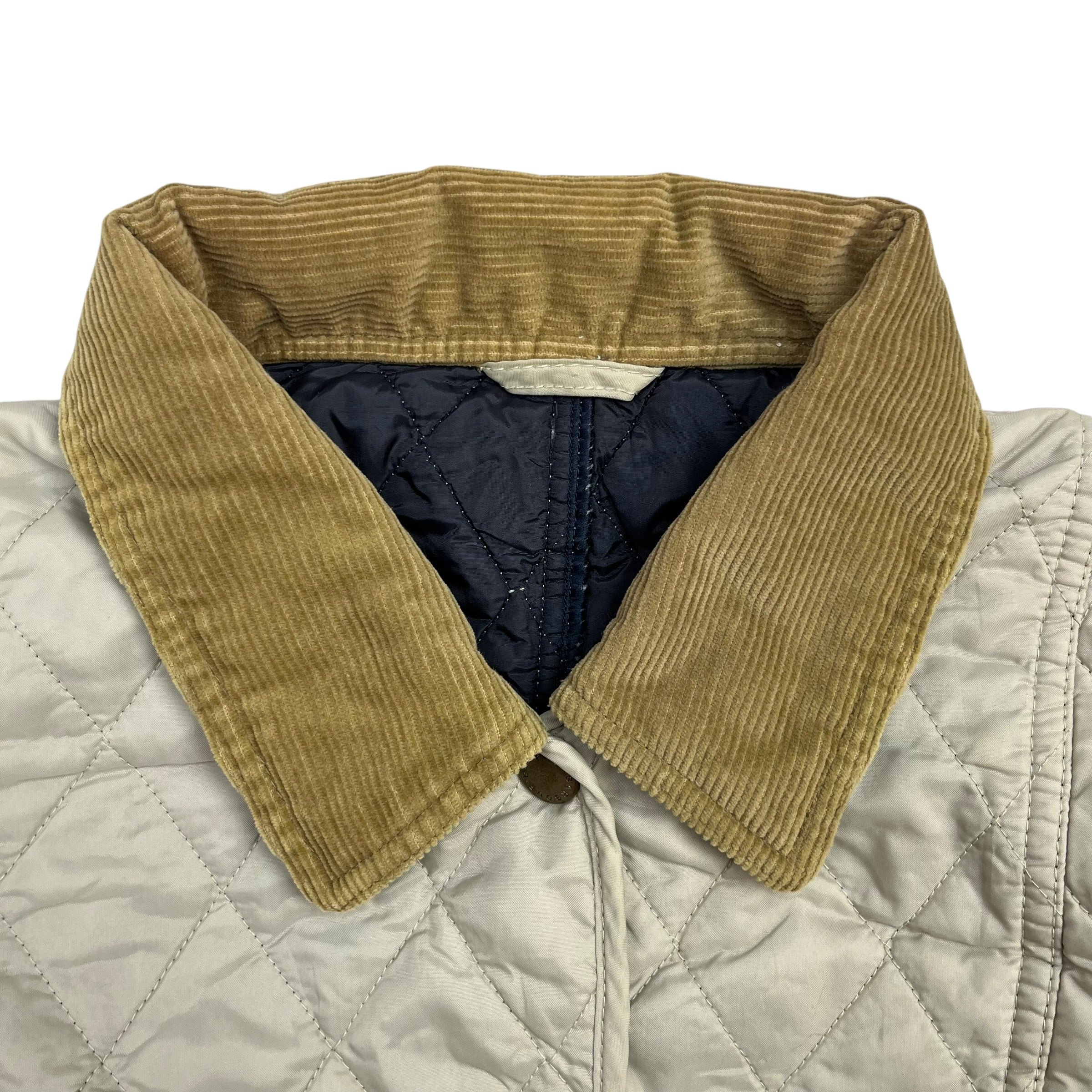(W) Barbour Quilted Liddesdale Jacket White