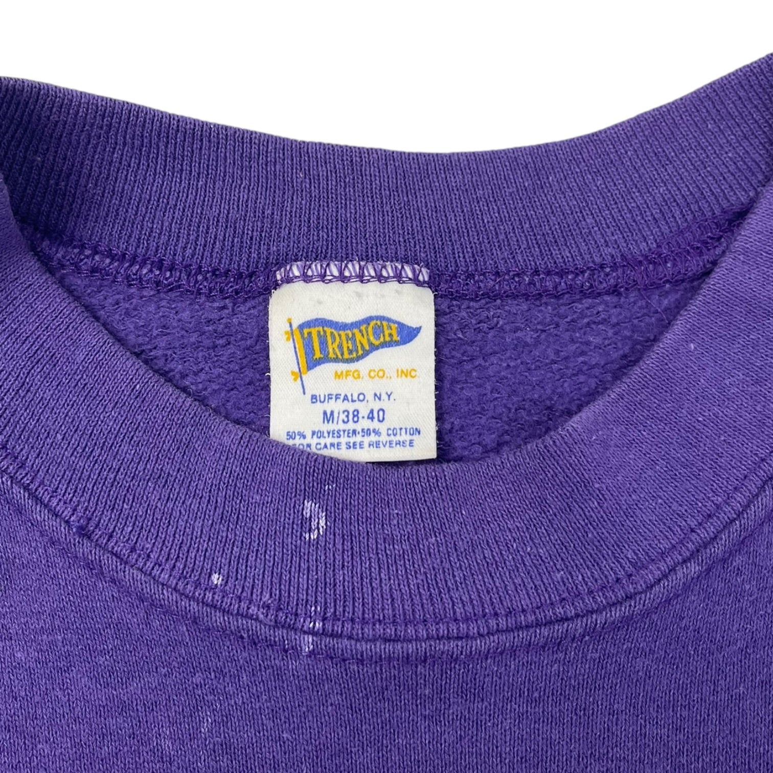 1989 Minnesota Vikings 20th Anniversary Crewneck Sweatshirt Purple