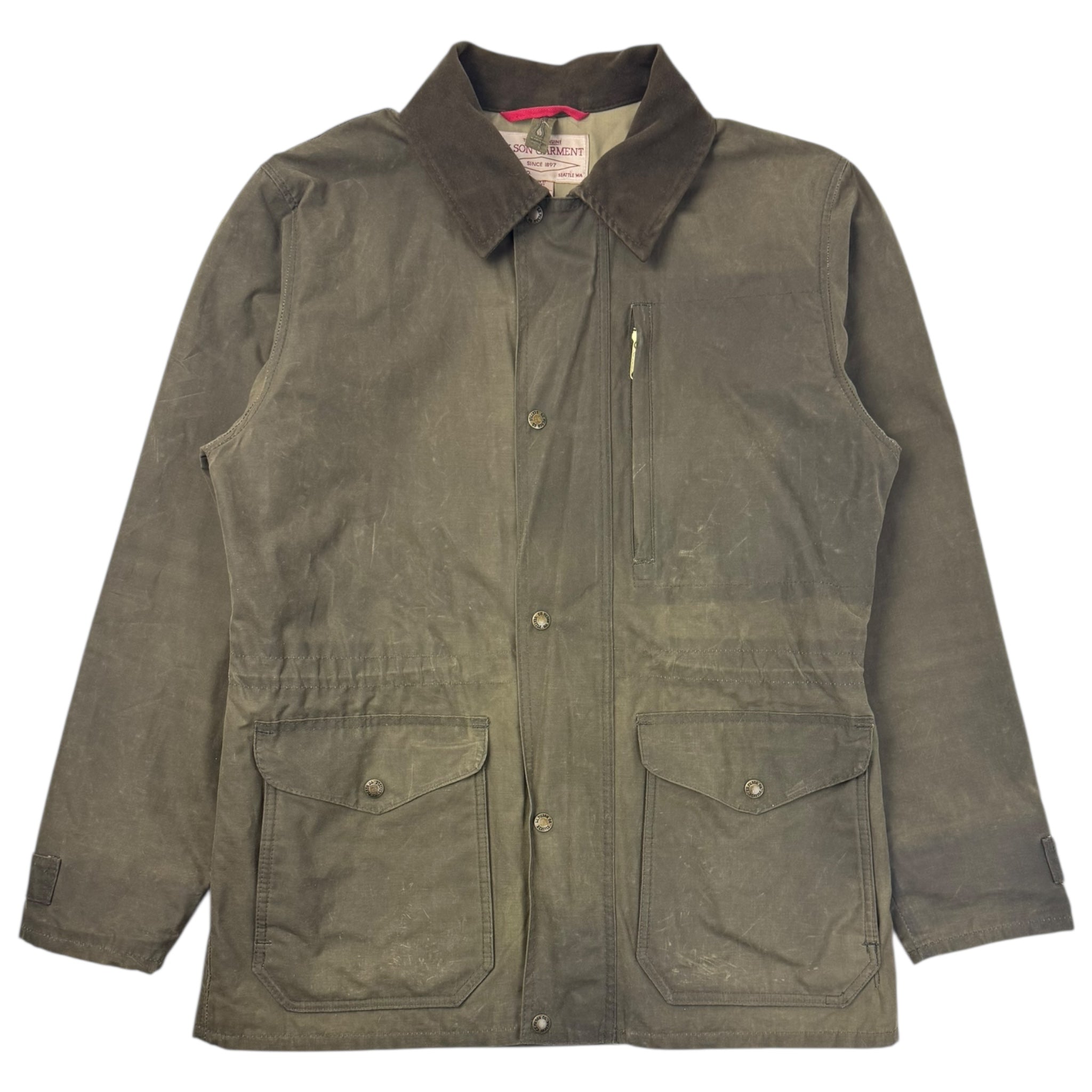Vintage Filson Cover Cloth Mile Marker Coat Otter Green