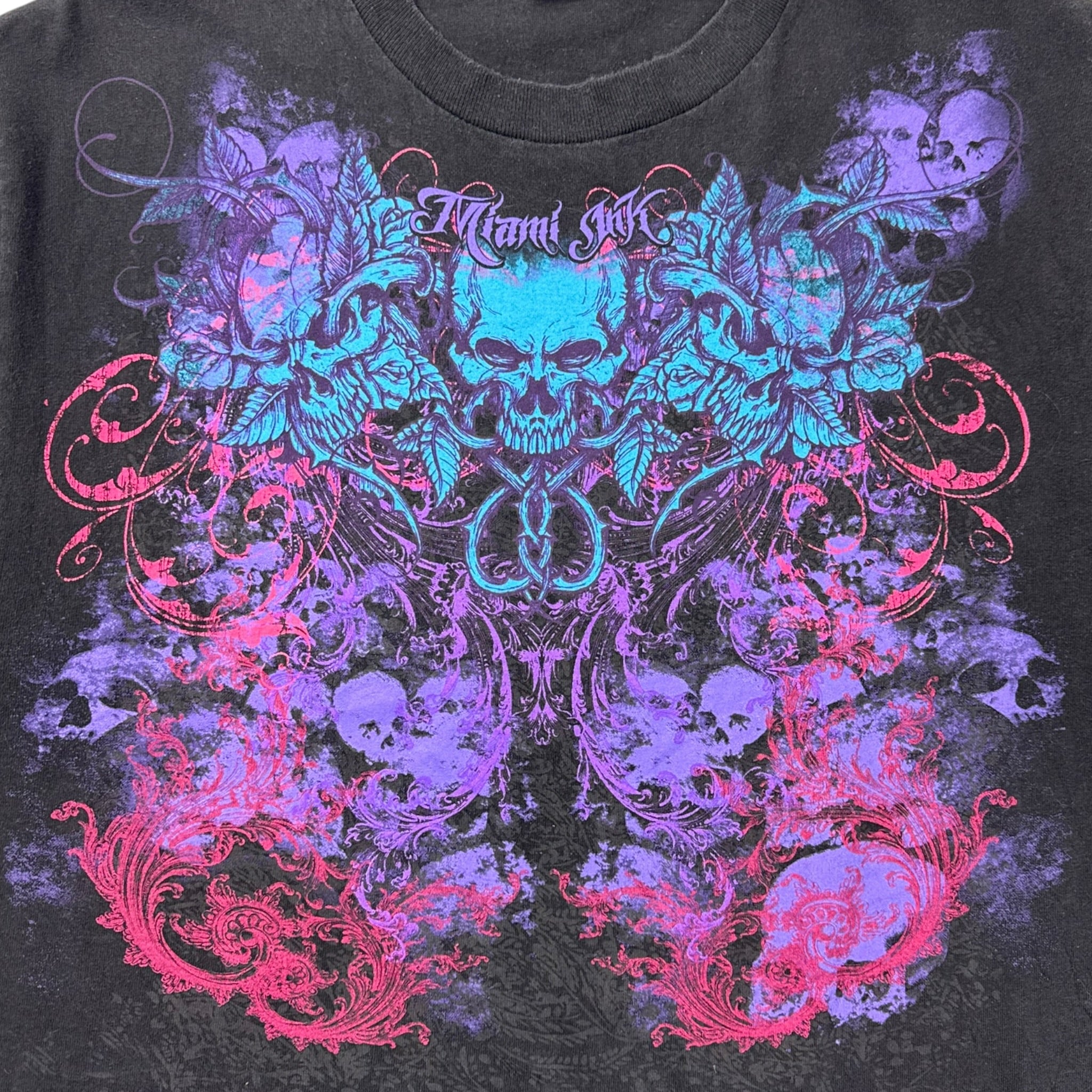 Vintage Y2K Miami Ink Cyber Tattoo Emo T-Shirt