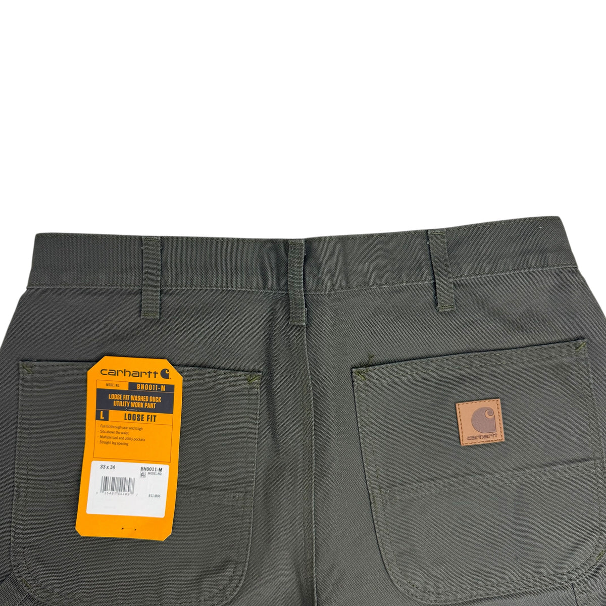 Carhartt Loose Fit Washed Duck Utility Work Pants Green