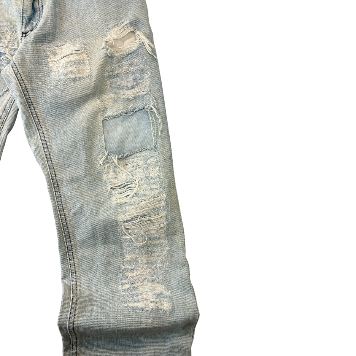 (W) Dolce & Gabbana Archival Y2K Ripped Distressed Jeans Blue