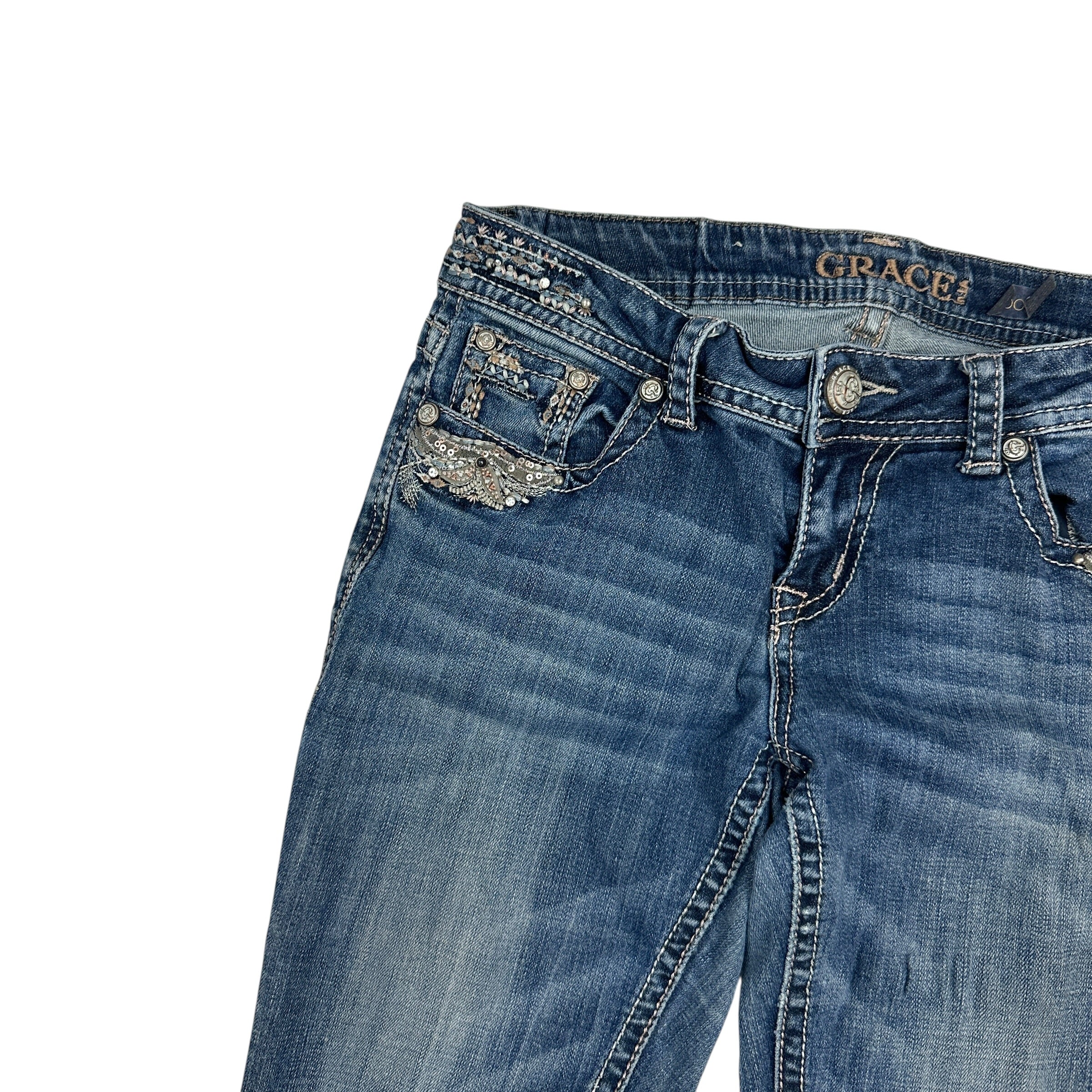 (W) Vintage Y2K Grace in LA Boot Cut Denim Jeans