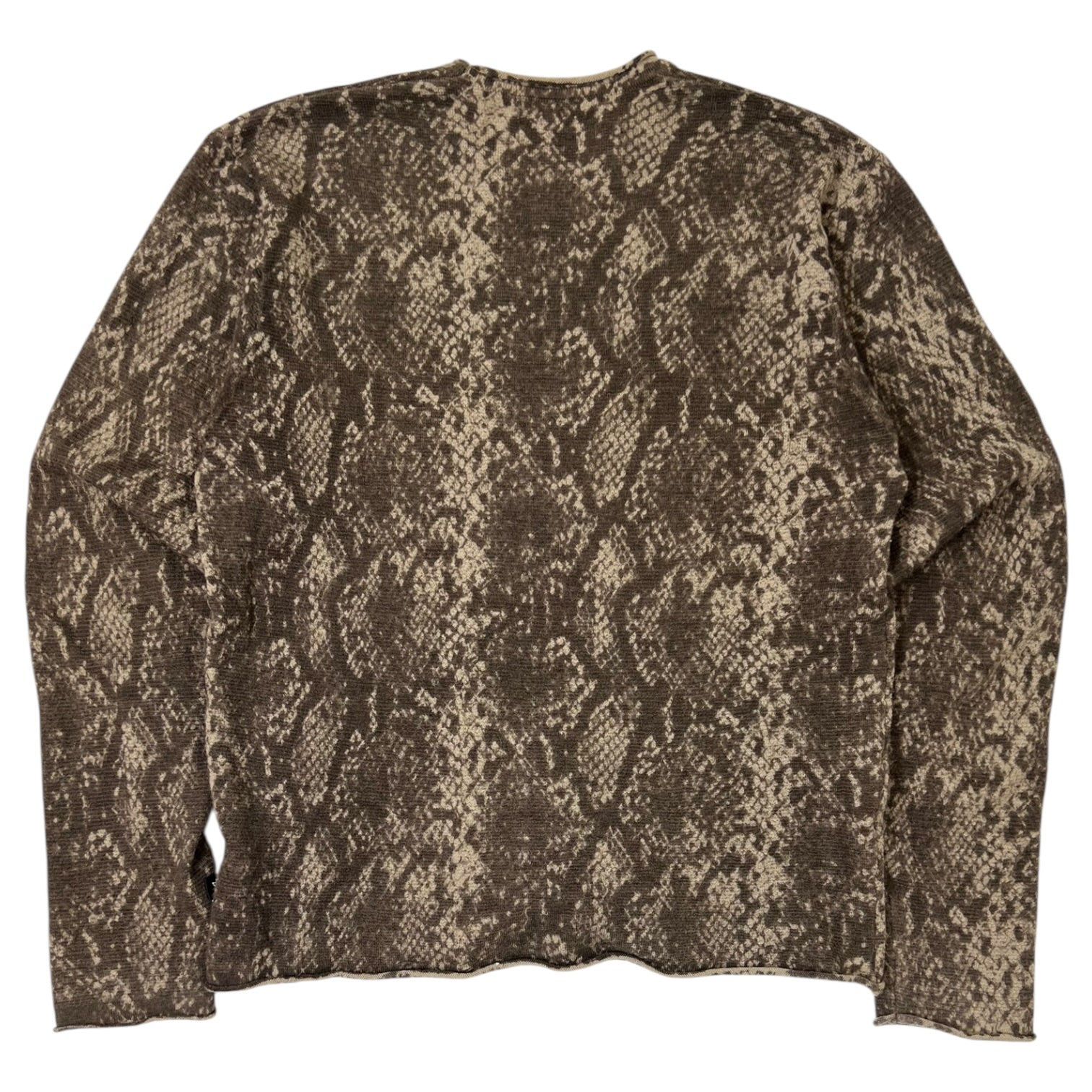 (W) Stussy Python Knit Sweatshirt Khaki