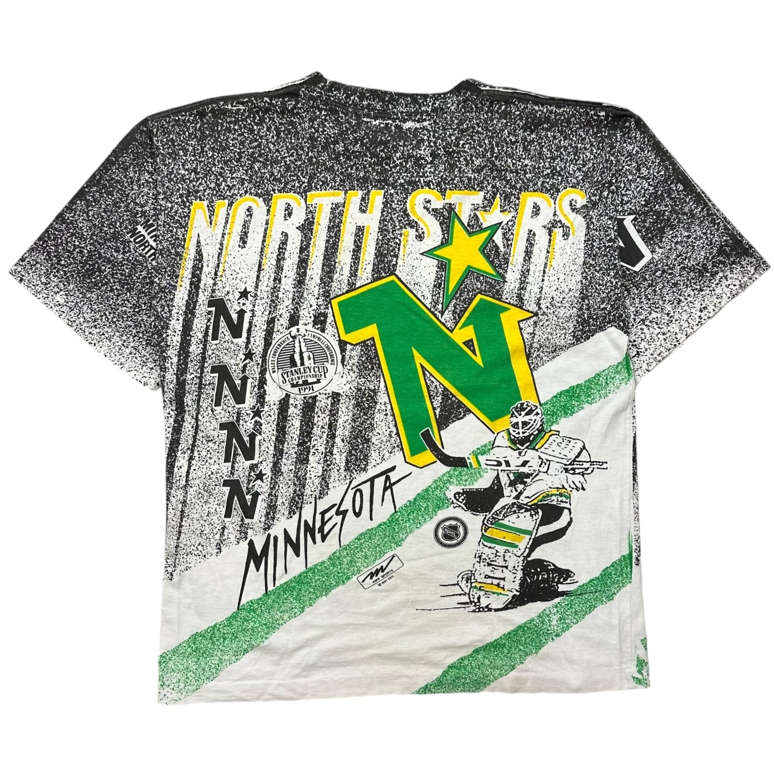 Vintage Minnesota North Stars AOP Magic Johnson Tee