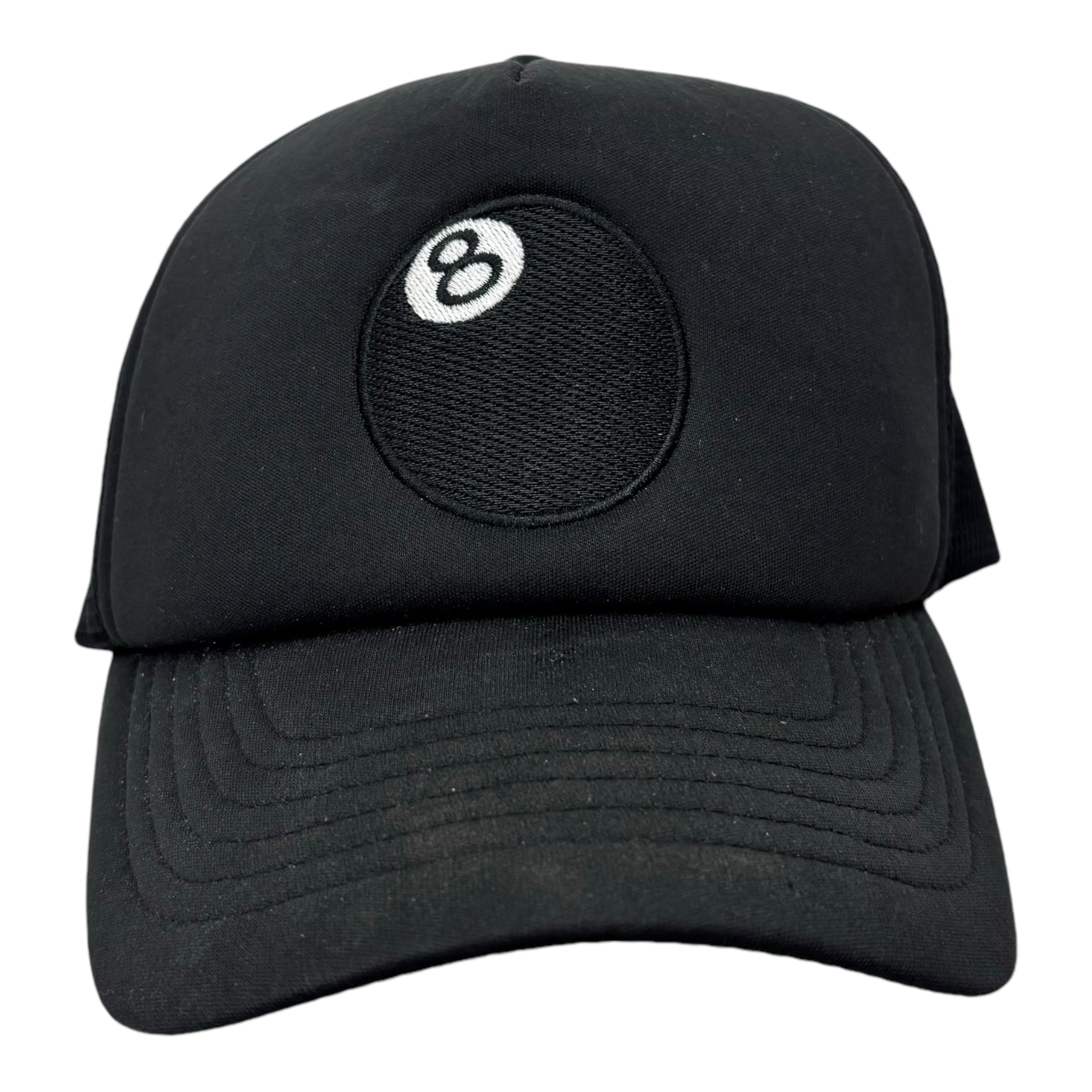 Stüssy 8 Ball Trucker Hat Black