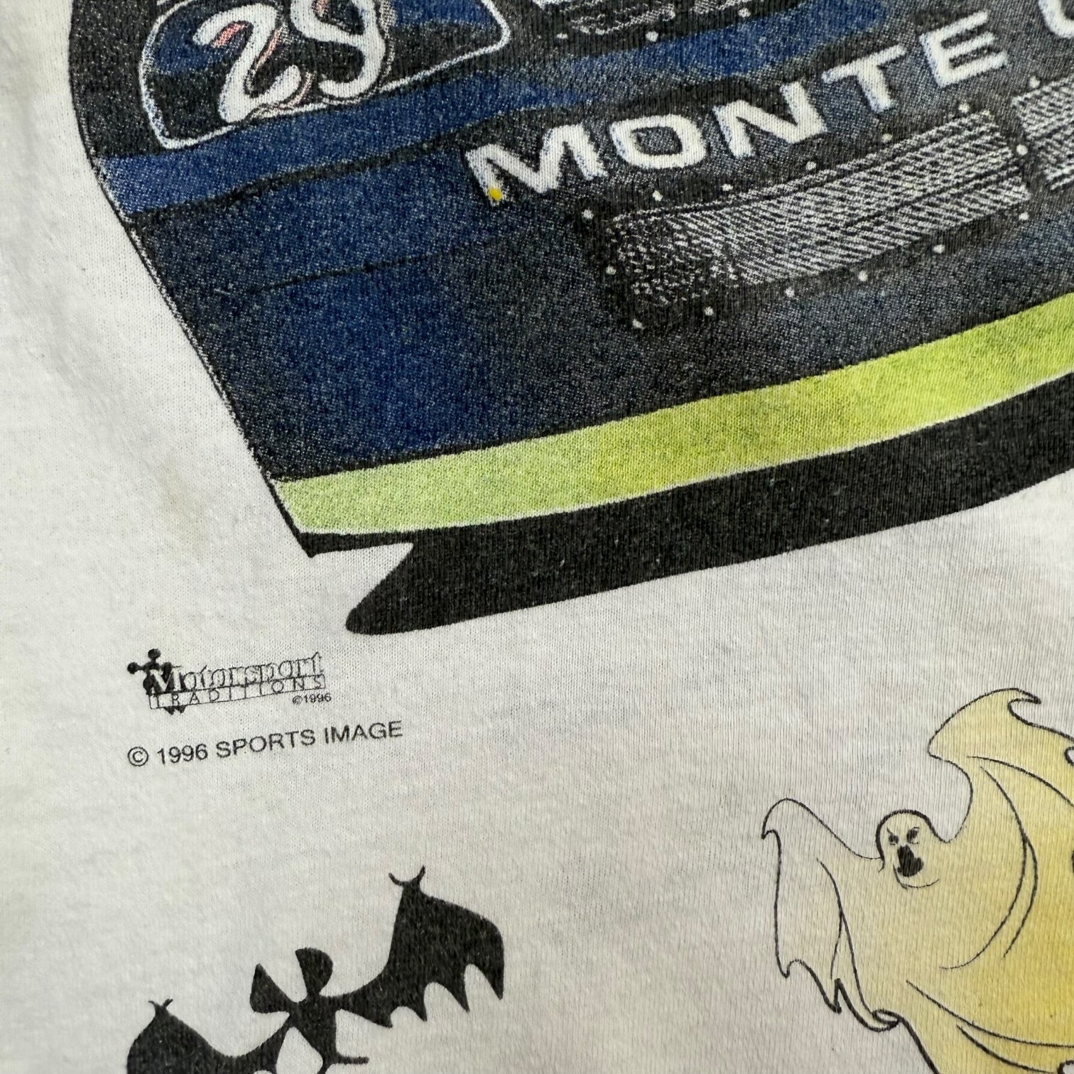 1996 NASCAR Cartoon Network Scooby Doo AOP Tee White