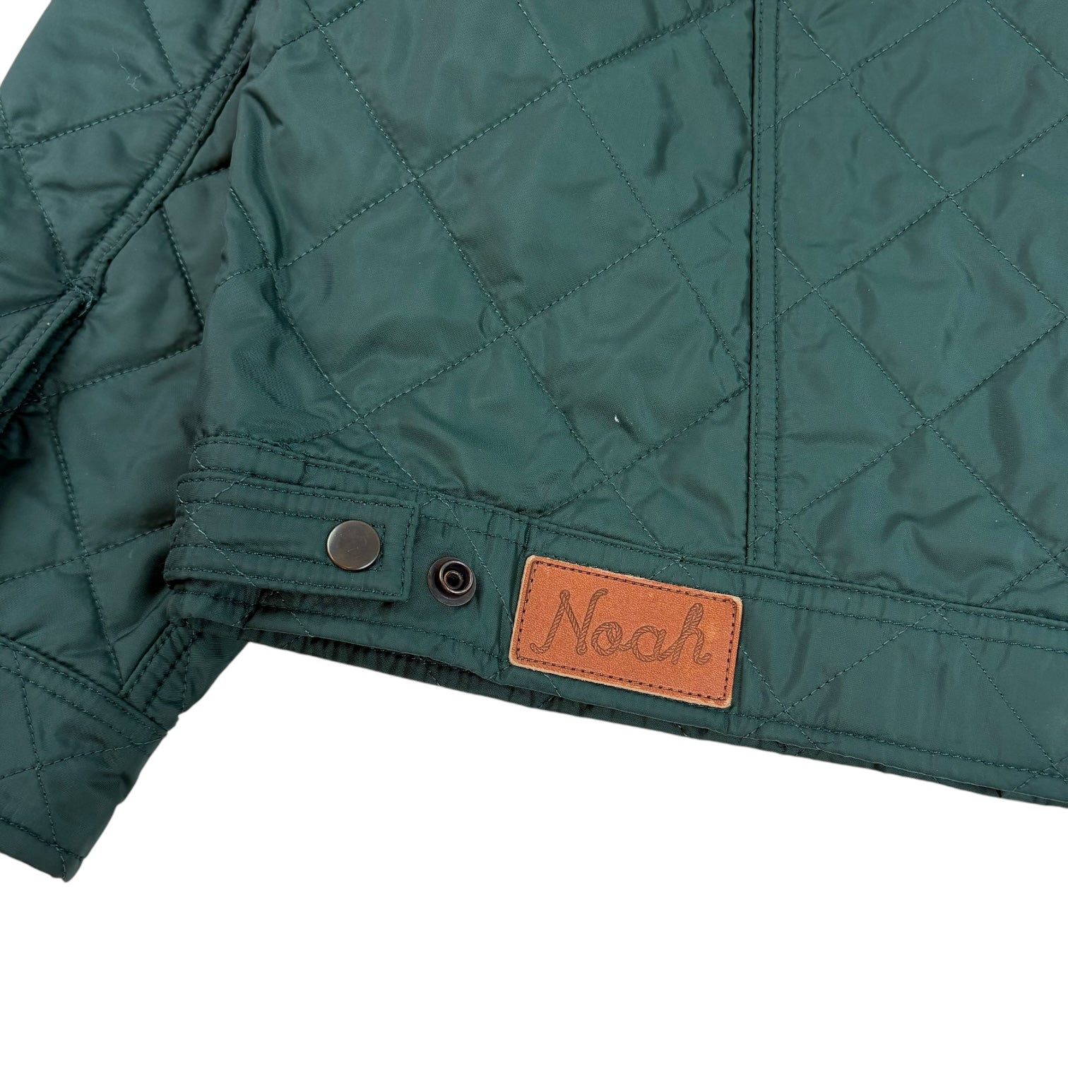 Noah Quilted Trucker Jacket Green