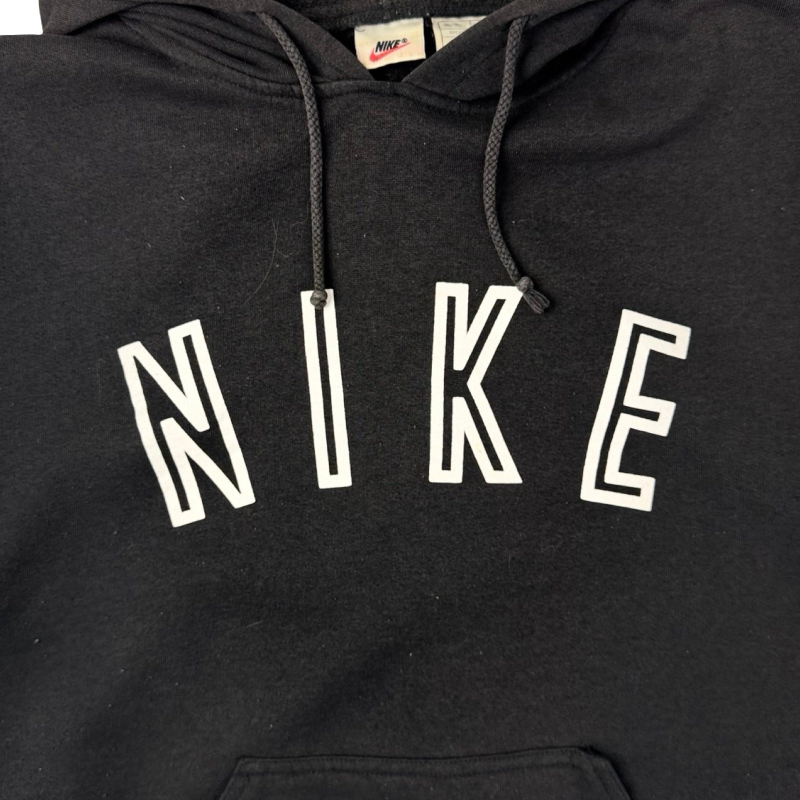 Vintage Nike Spellout Outline Hoodie Black