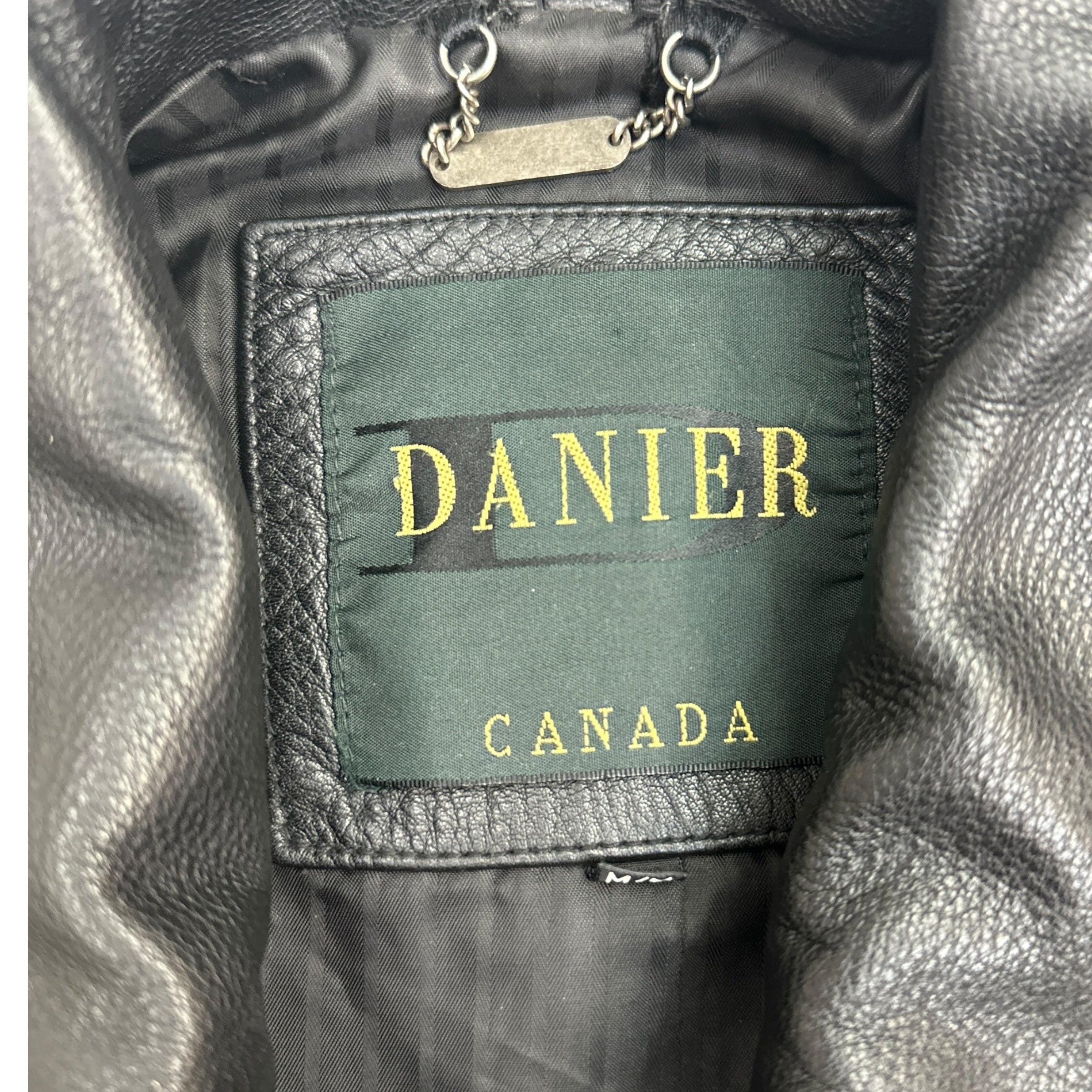 Vintage Danier Leather Trench Coat Black