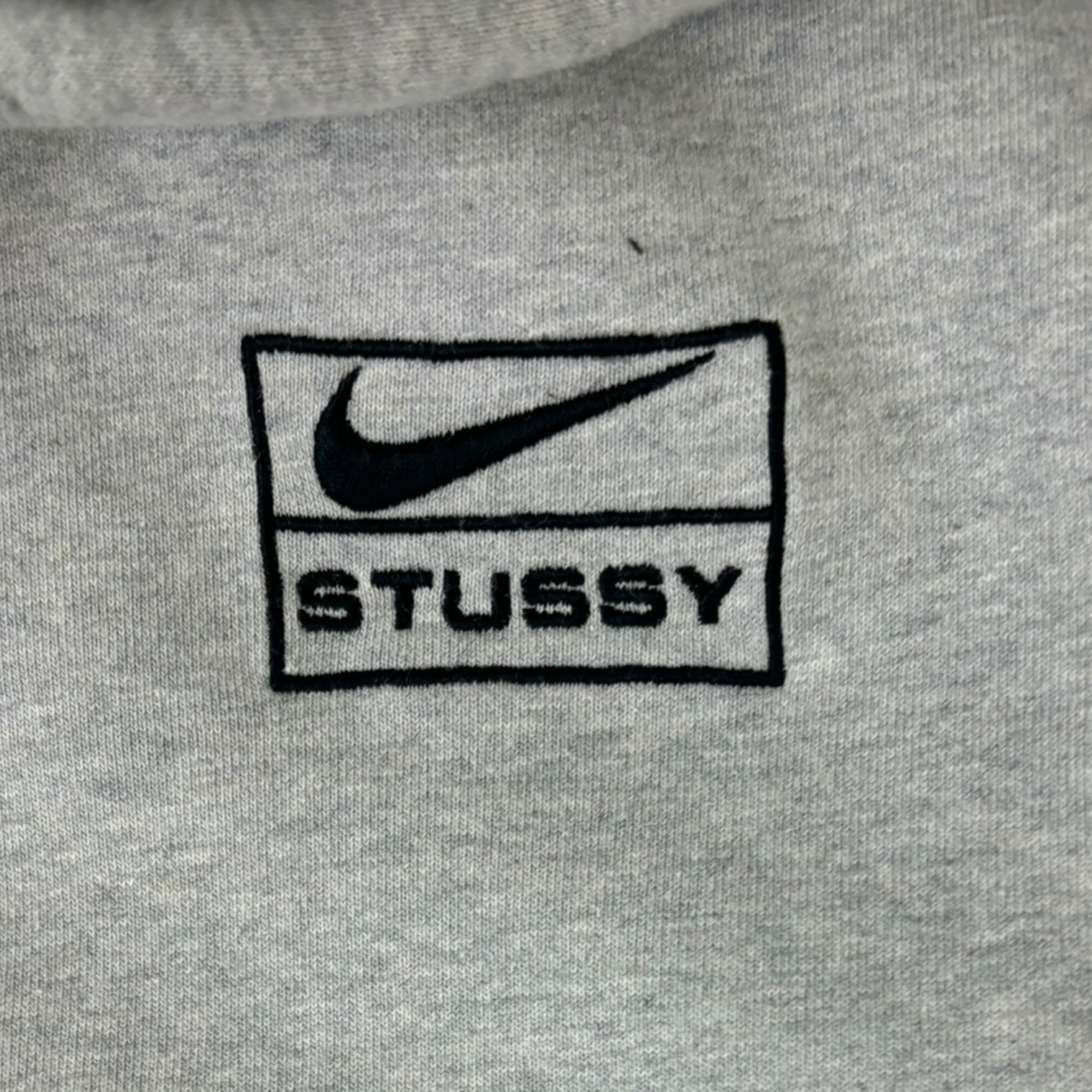 Stussy x Nike Fleece Zip-Up Hoodie Grey