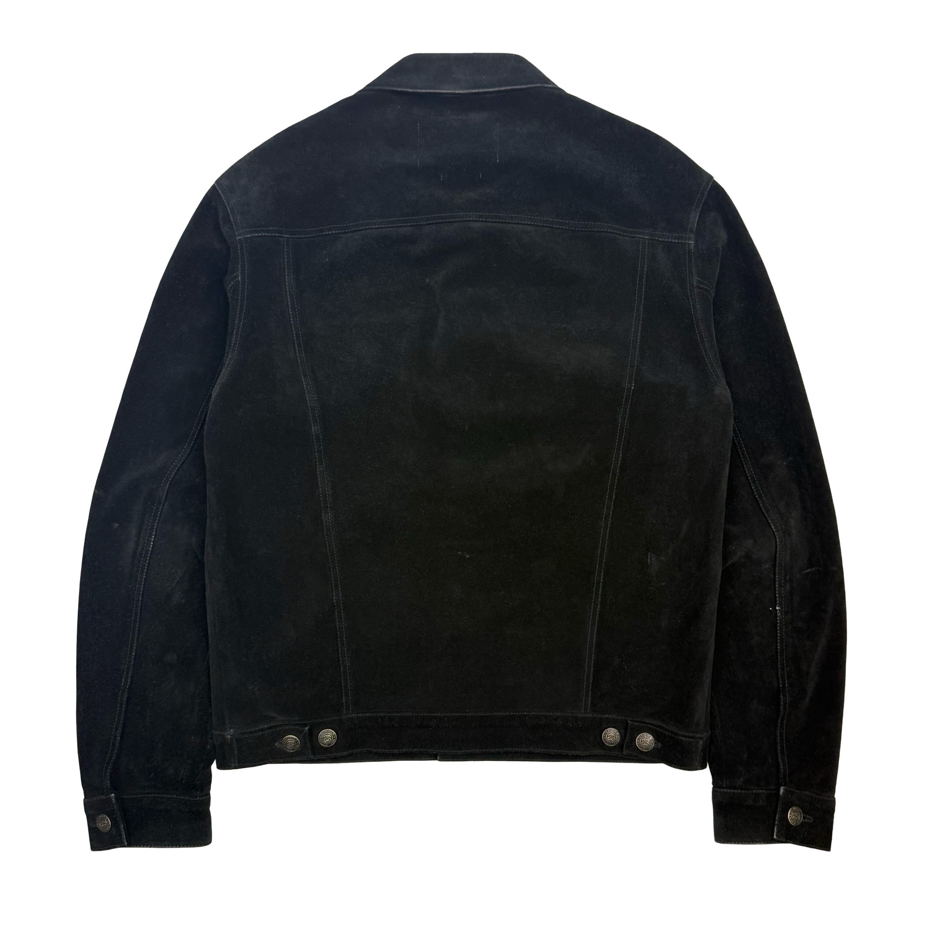 Stussy Suede Trucker Jacket Black