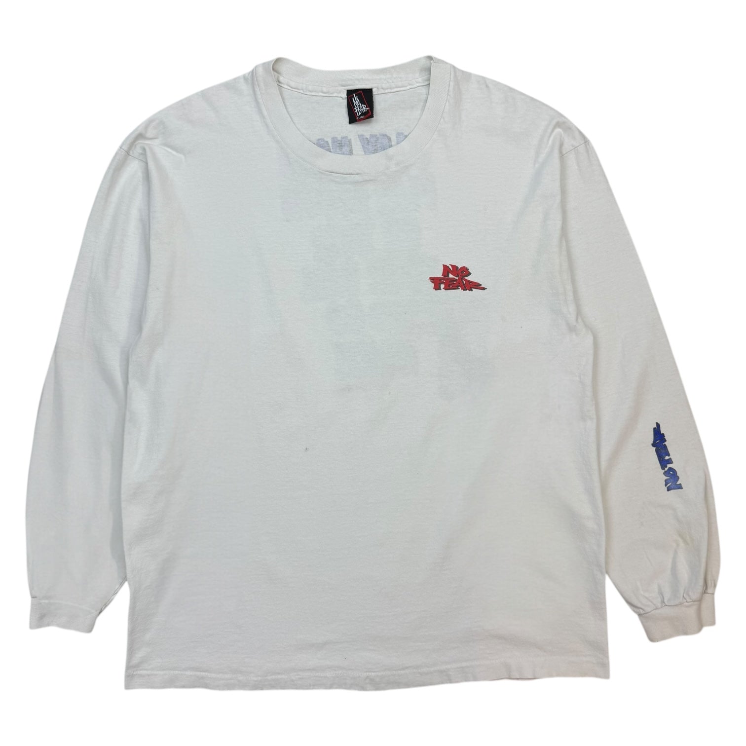 Vintage No Fear ‘Play Hard Play Rough….’ L/S Tee White