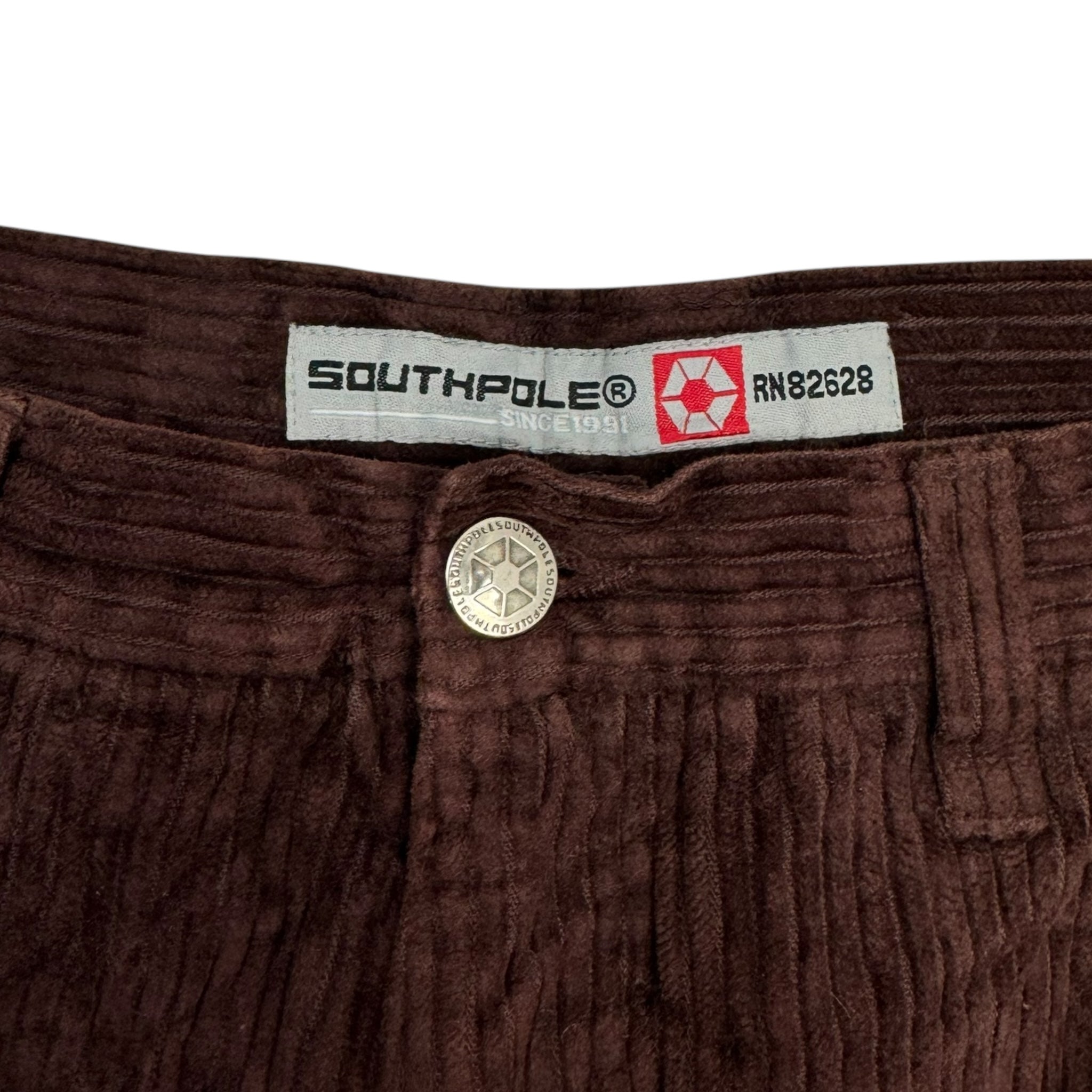 Y2K South Pole Cord Pants Burgundy