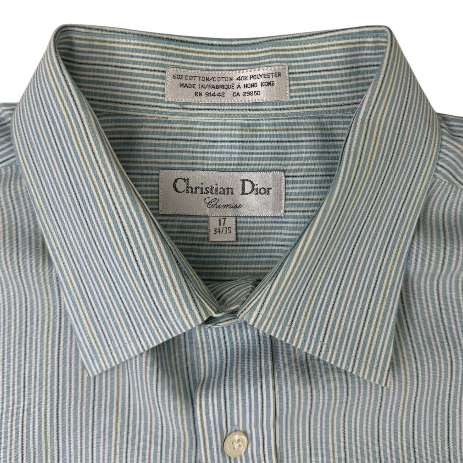 Vintage Christian Dior Button Up Blue