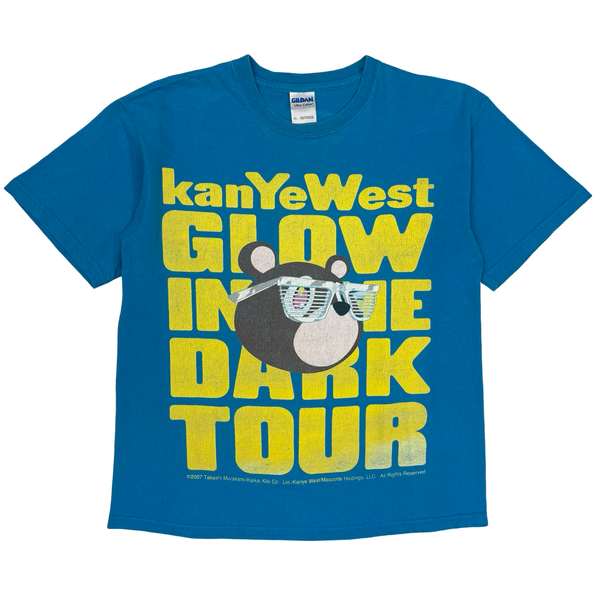 2007 Kanye West Takashi Murakami Glow In The Dark Tour Tee Blue