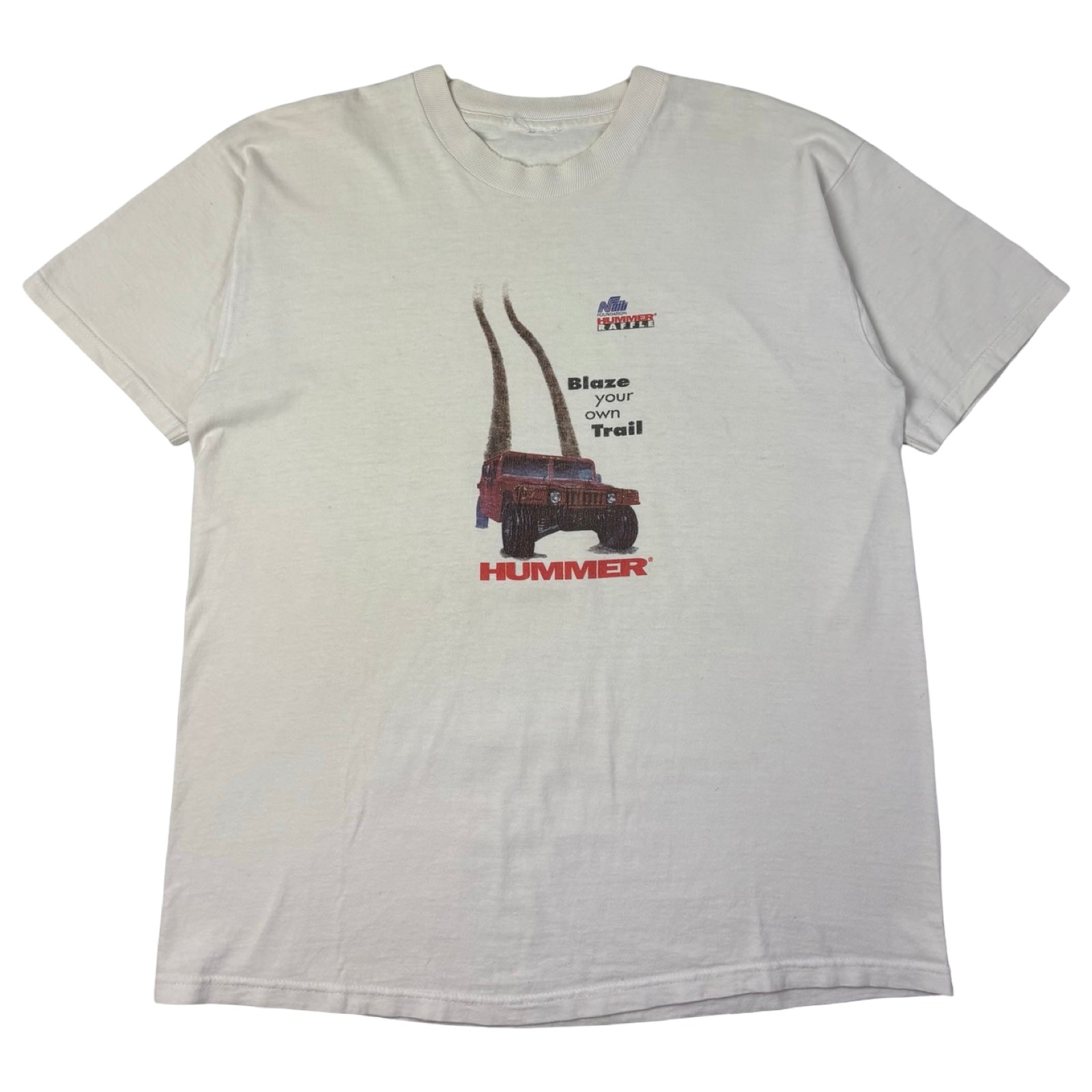 Vintage Hummer H1 Raffle “Blaze Tour Own Trail” T-Shirt White