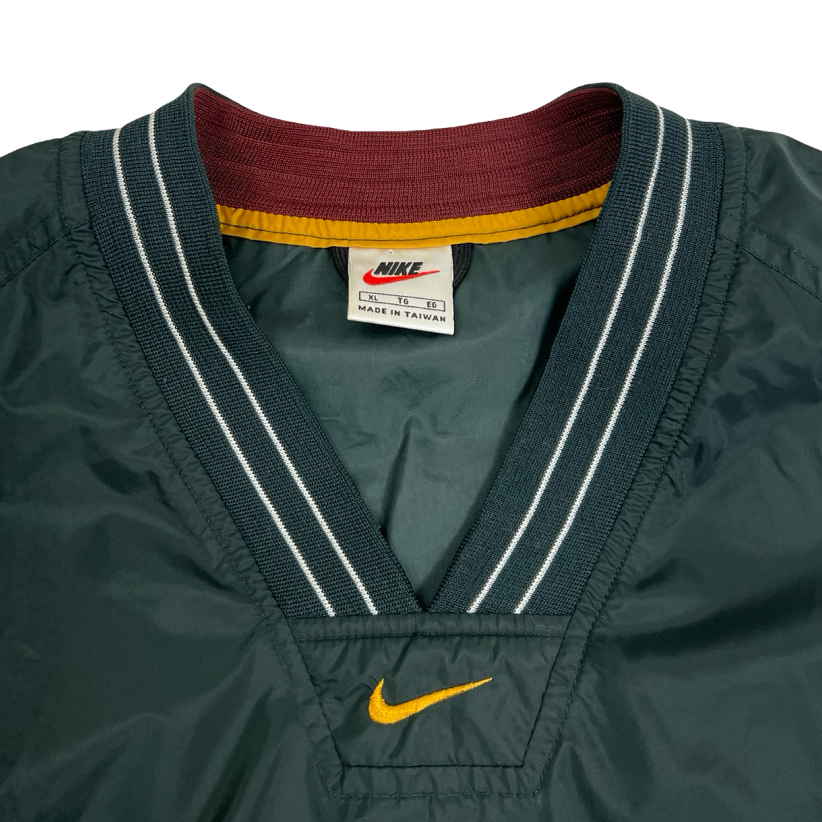 Vintage Nike Center Swoosh V-Neck Pullover Windbreaker