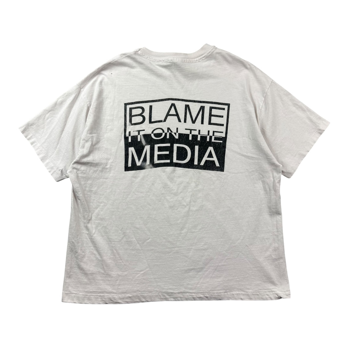 Vintage Life In News Blame It On The Media Tee White