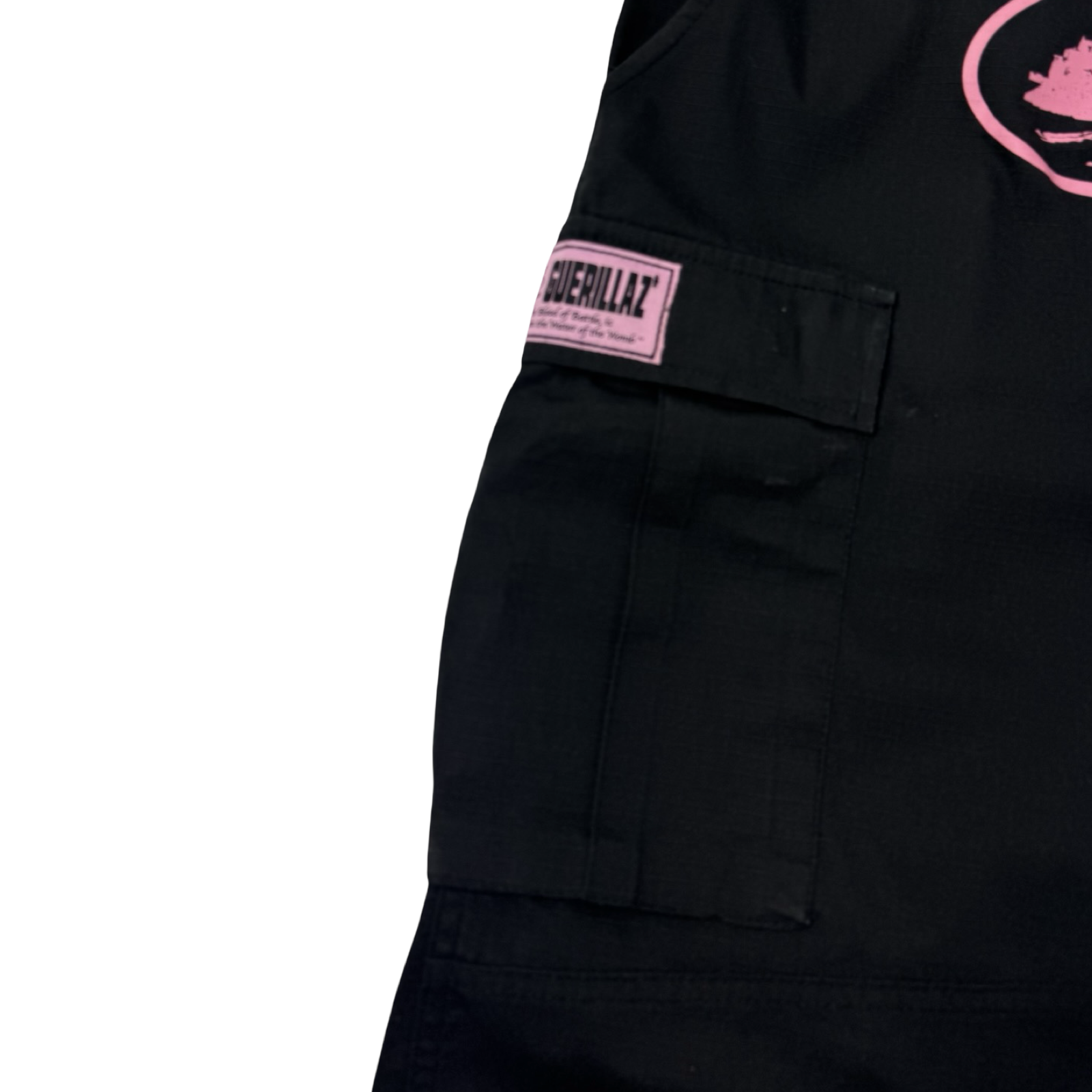 Corteiz Guerillaz Cargo Pants Black Pink