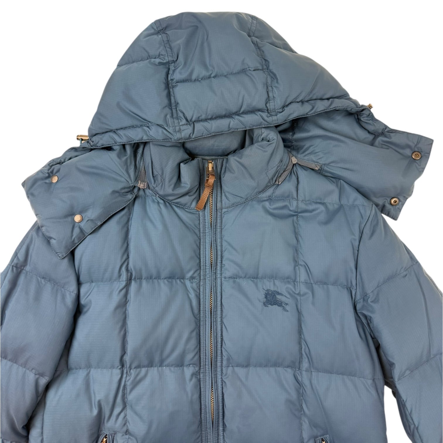 Burberry Brit Grid Puffer Down Jacket Blue