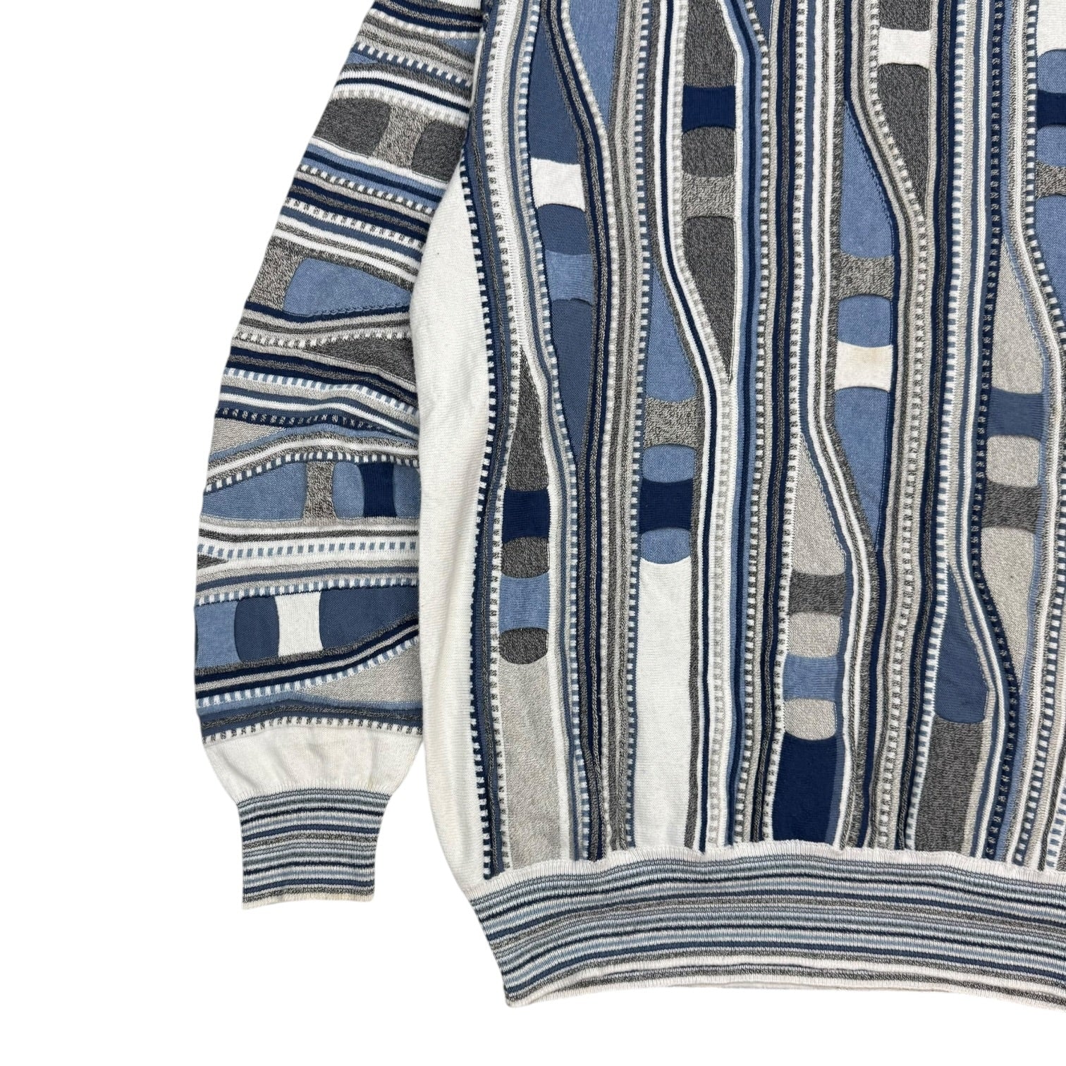 Vintage Cable Knit Sweater Blue/White