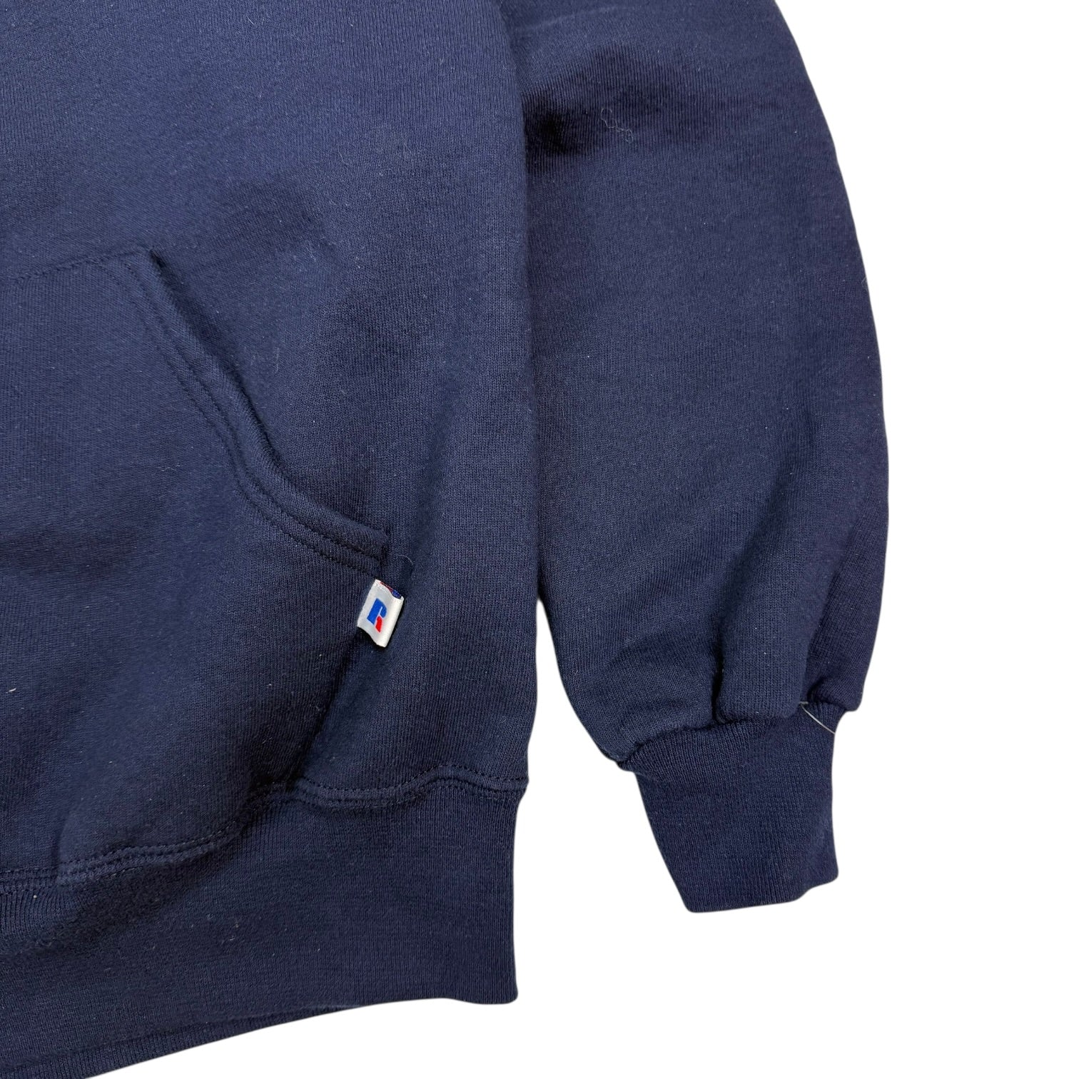 Vintage Russell Athletics Blank Hoodie Navy Blue