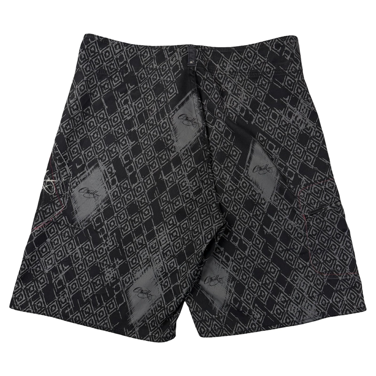 Vintage Y2K O’Neill Diamond Board Shorts Black/Grey