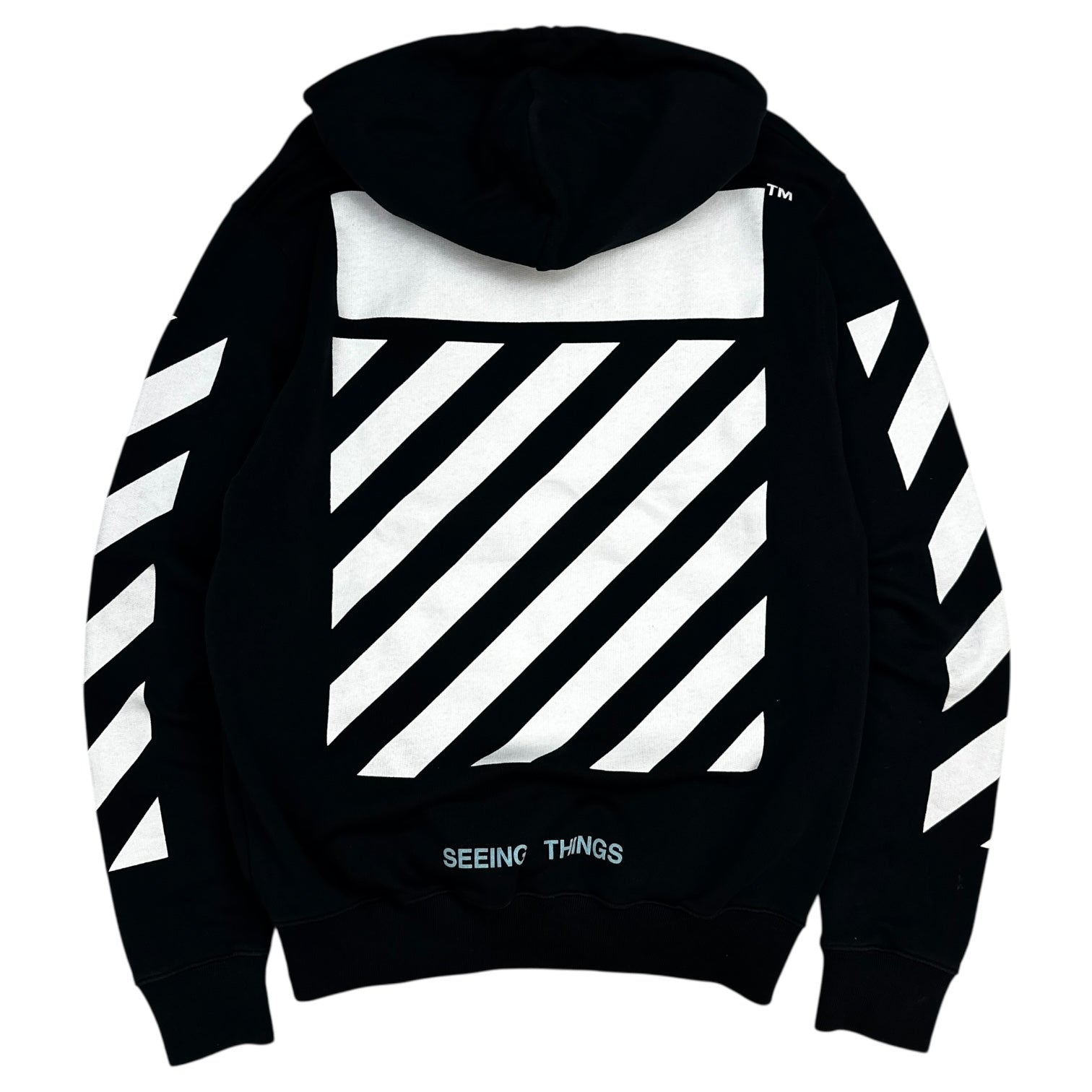 Off-White Caravaggio Diagonal Hoodie Black