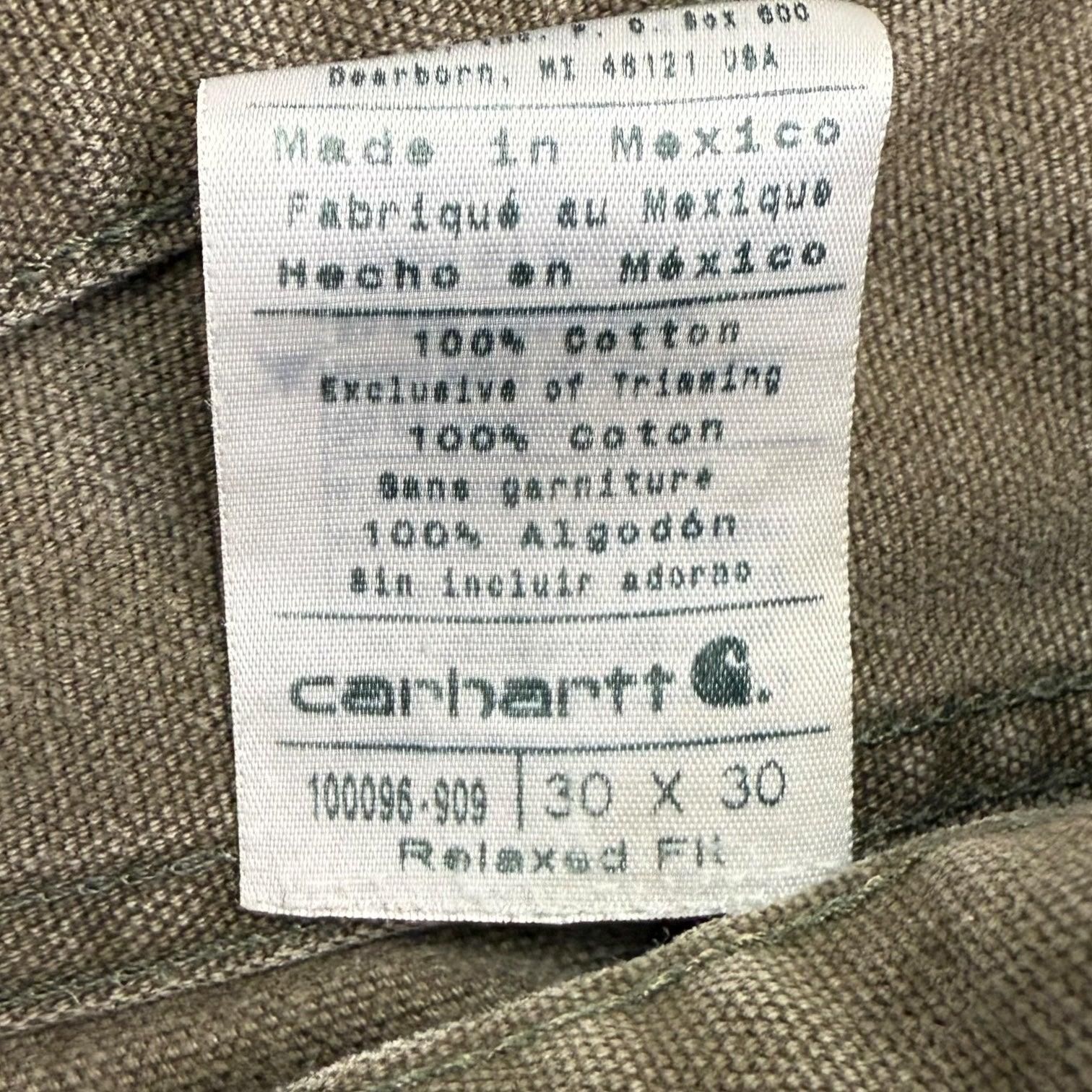 Vintage Carhartt Dungaree Pants Brown