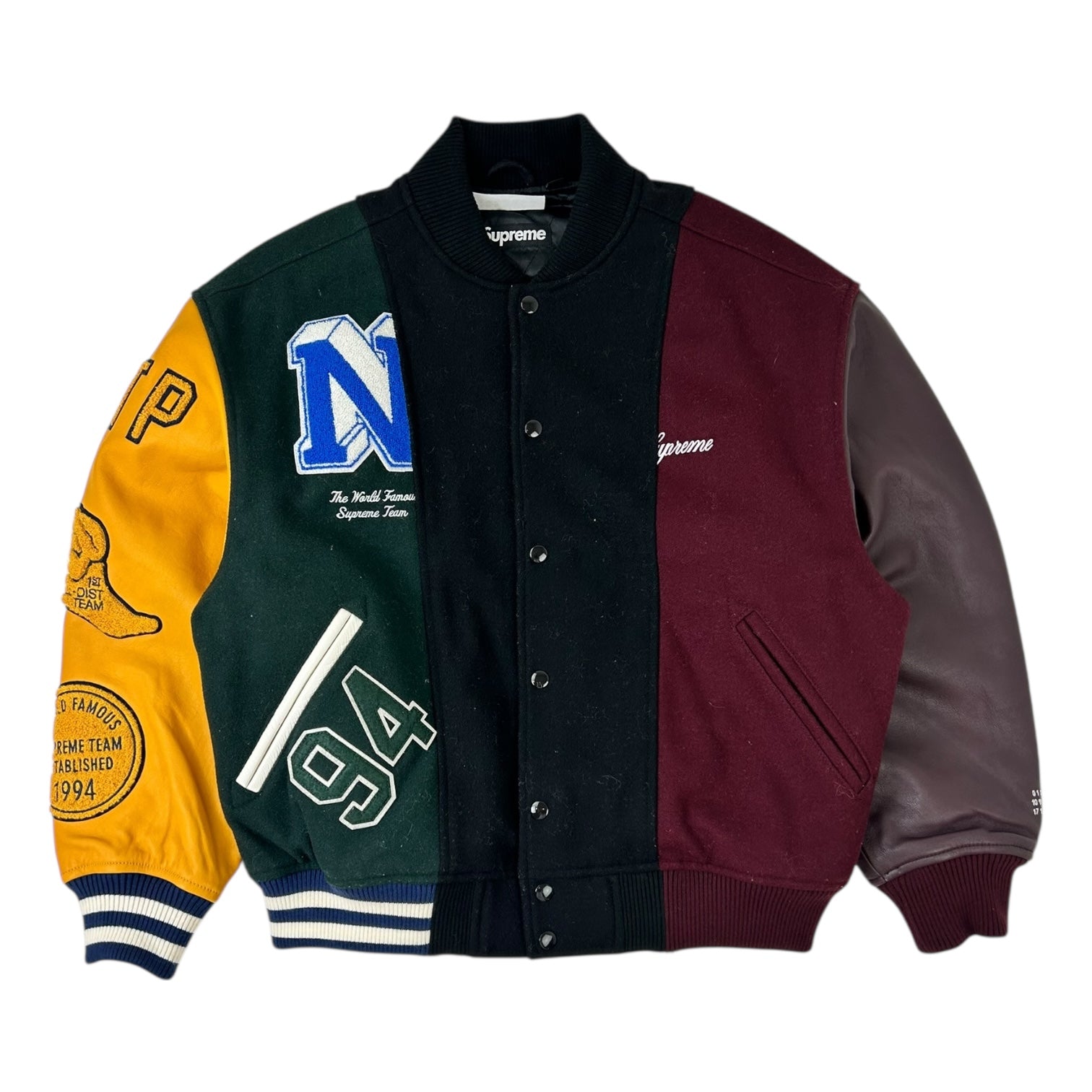 Supreme MM6 Maison Margiela Split Varsity Jacket