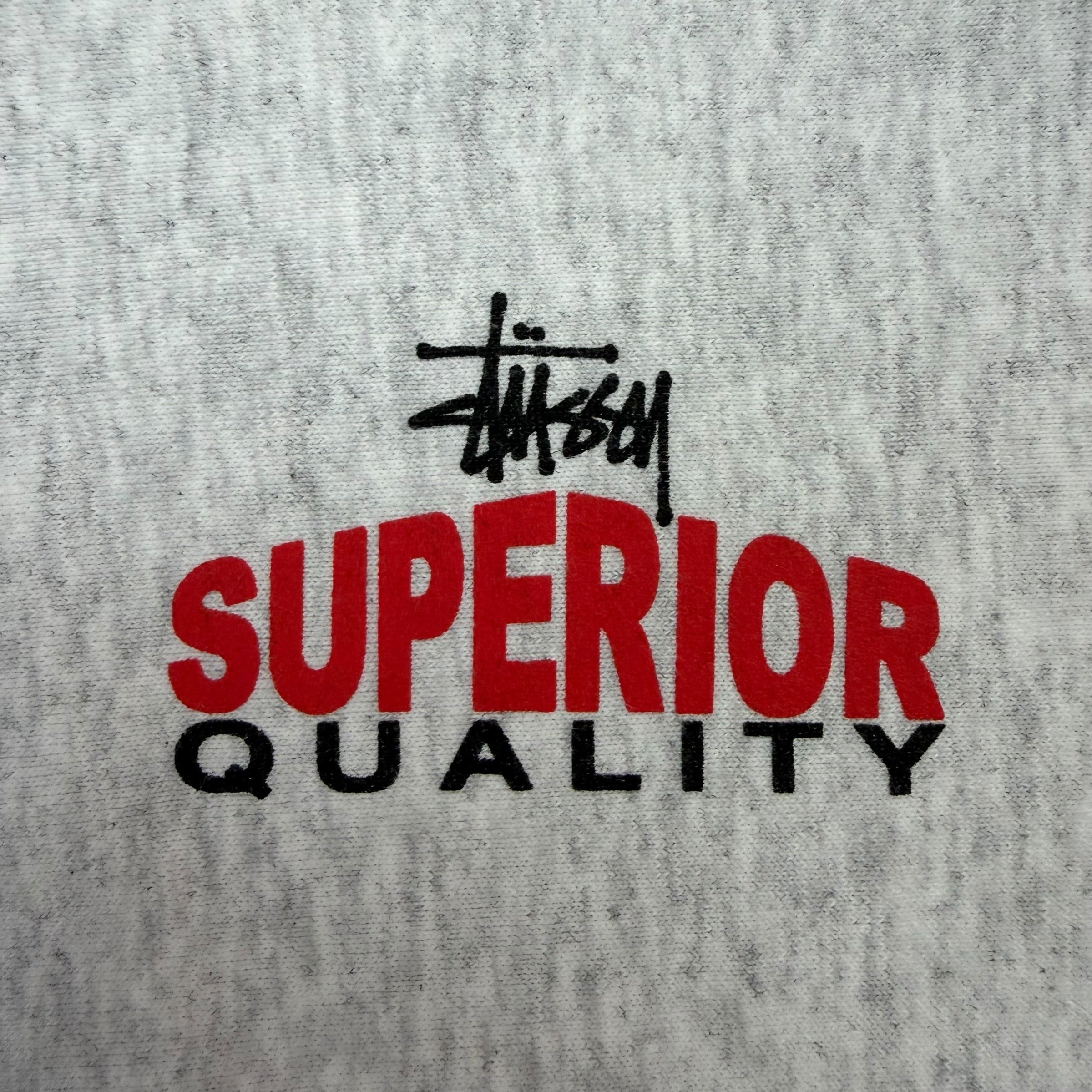 Stussy Superior Quality Zip Hoodie Ash Grey