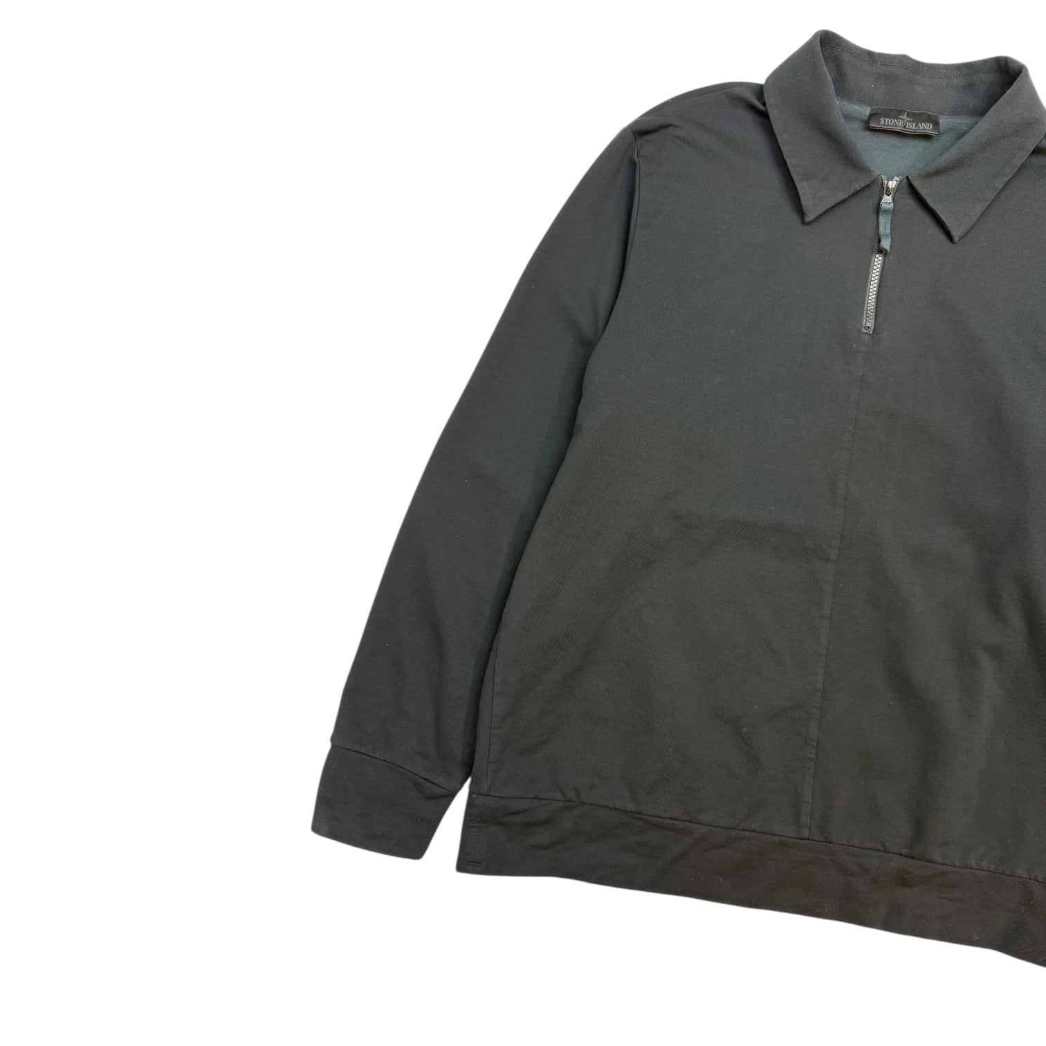 Stone Island Ghost Quarter Zip Long Sleeve Black