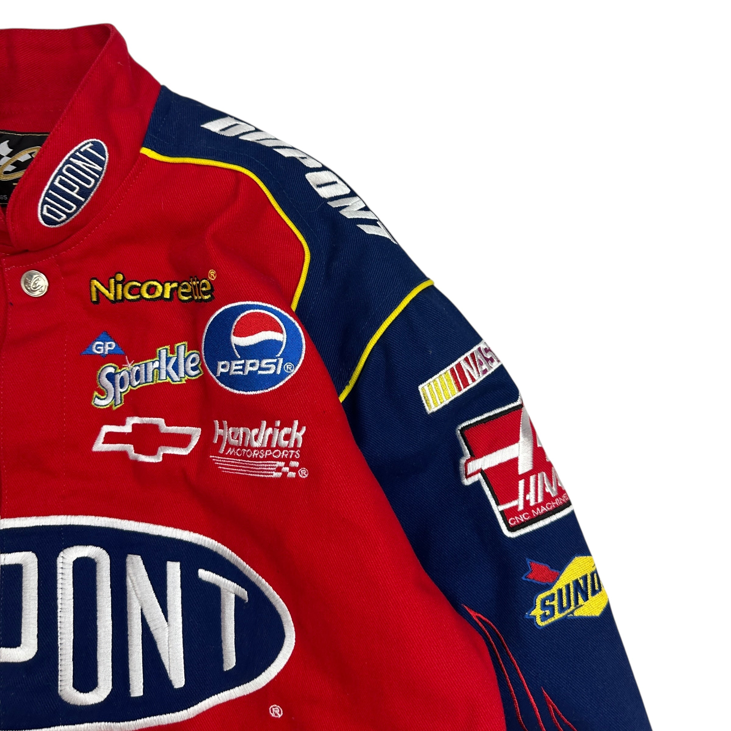Vintage NASCAR Du Pont Jeff Gordon Racing Jacket Navy/Red