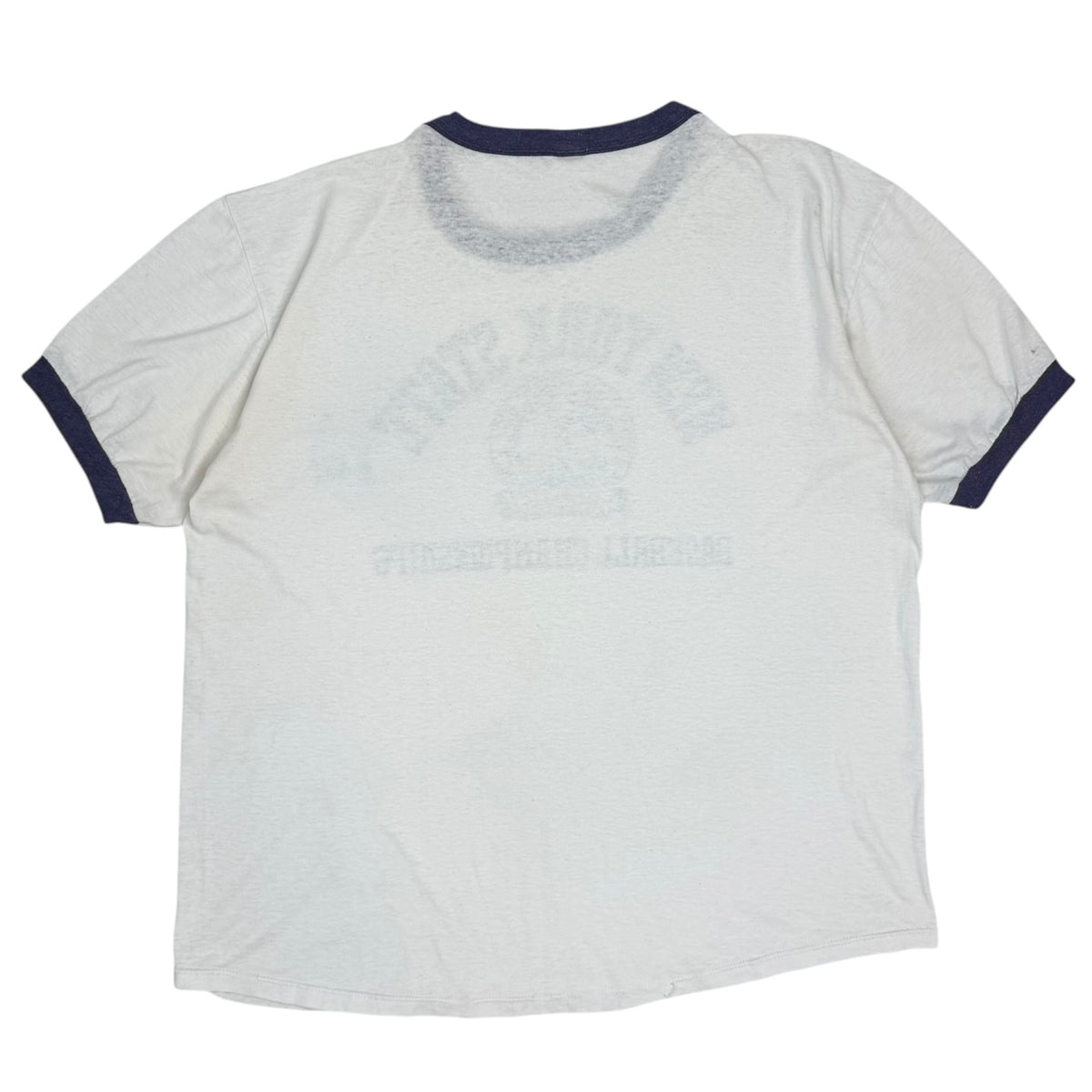 Vintage New York State Baseball Championships Ringer Tee White