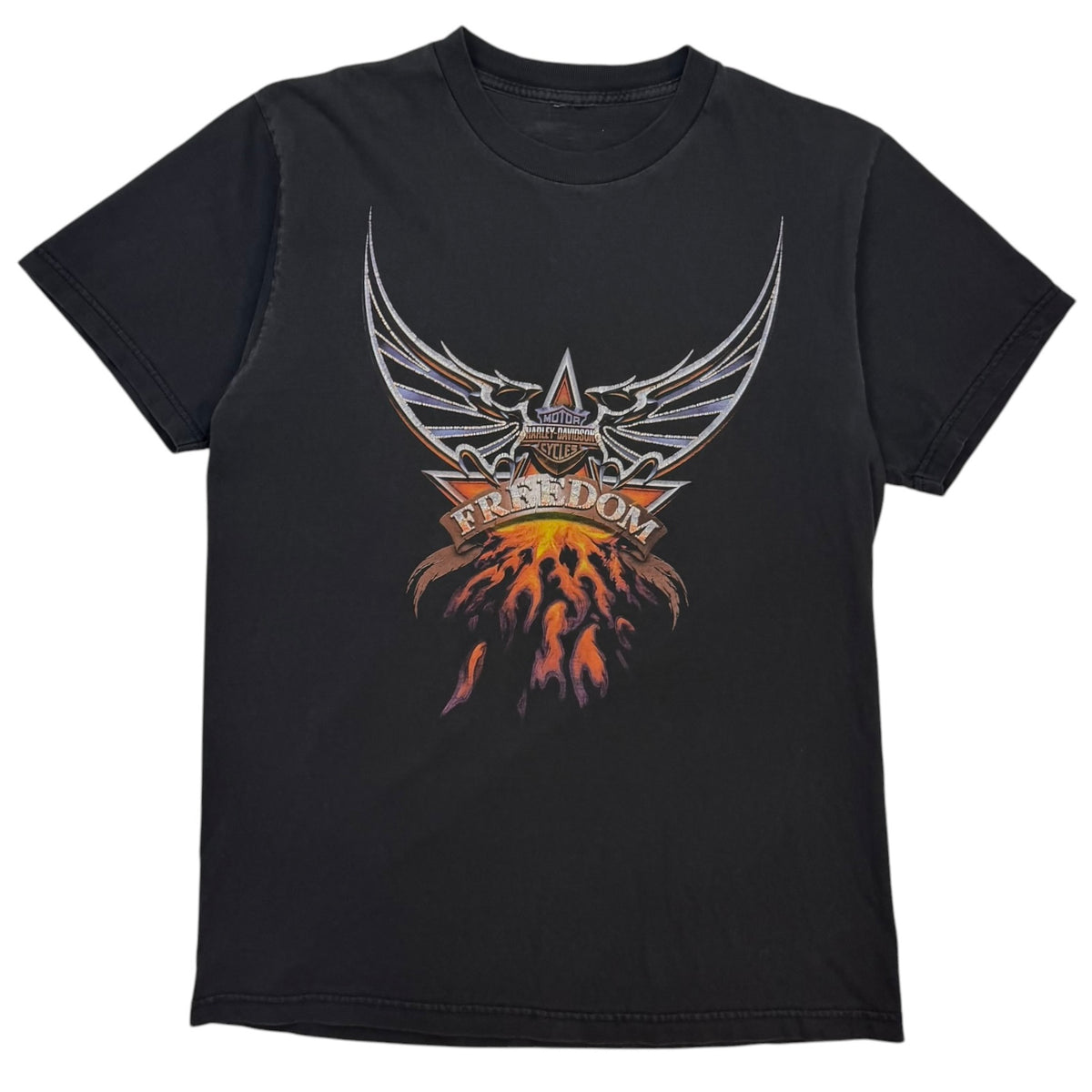 Vintage Harley Davidson Freedom Winnipeg Tee Black