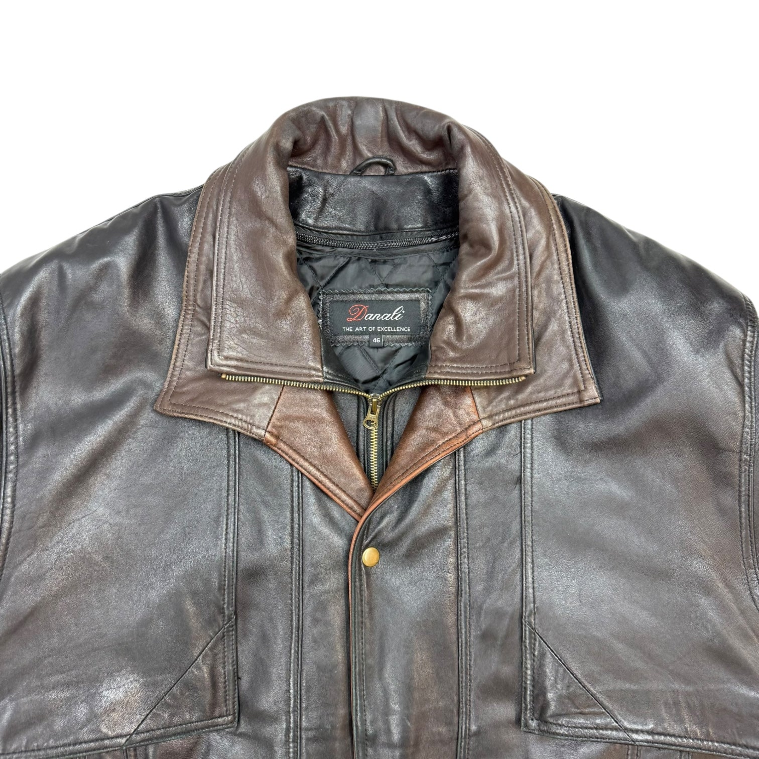 Vintage Danali Leather Bomber Jacket Black