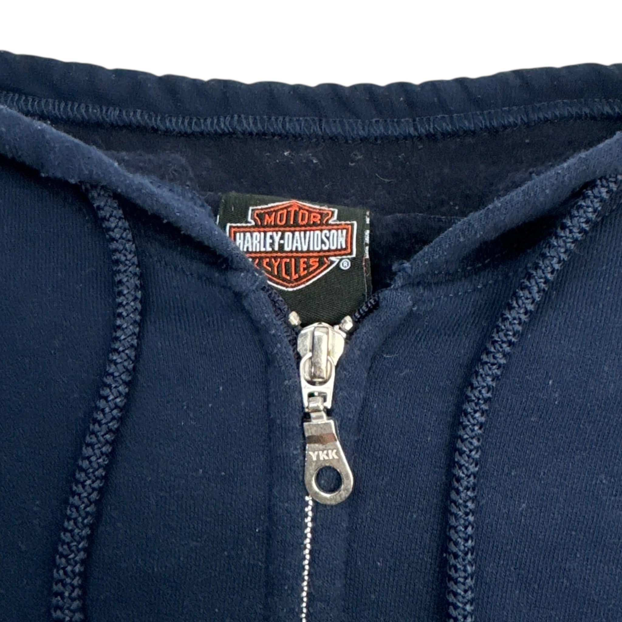 Harley Davidson Calgary Zip Up Hoodie Navy