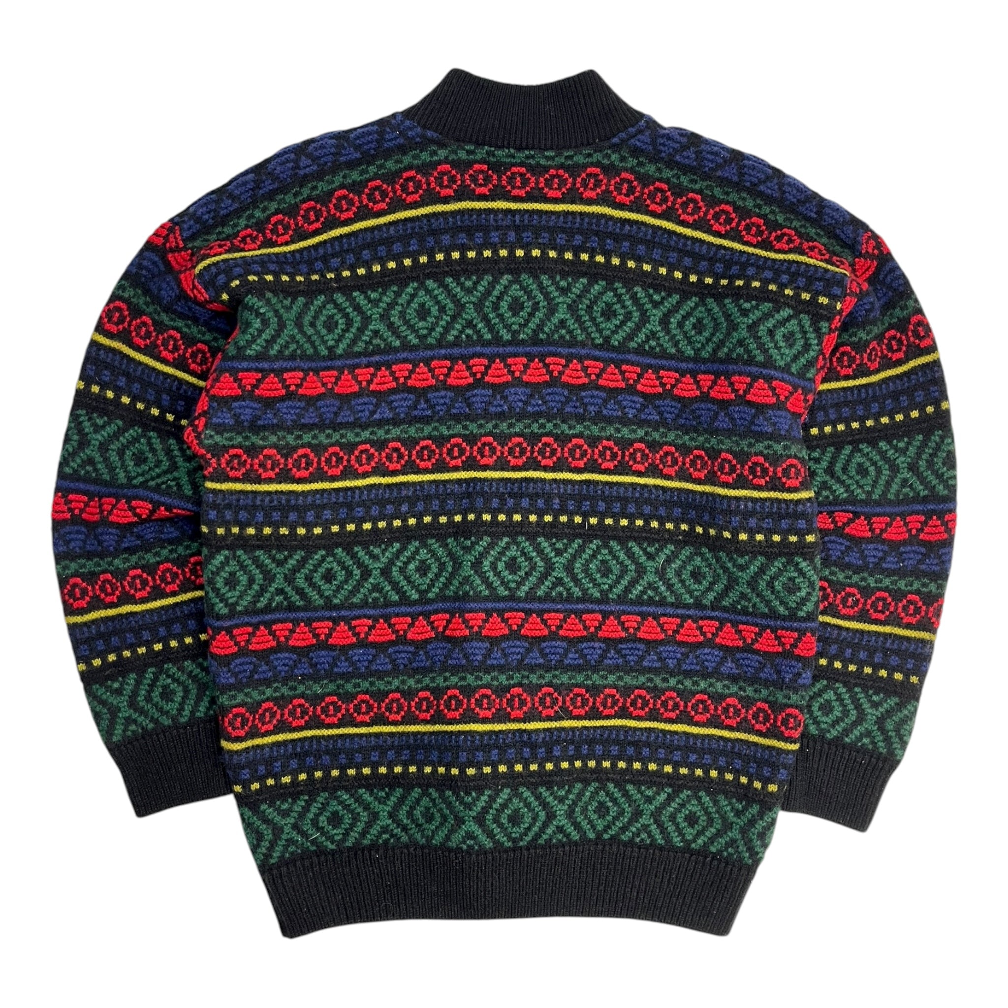 Vintage Tundra Multi-Patterned 1/4 Zip Knit