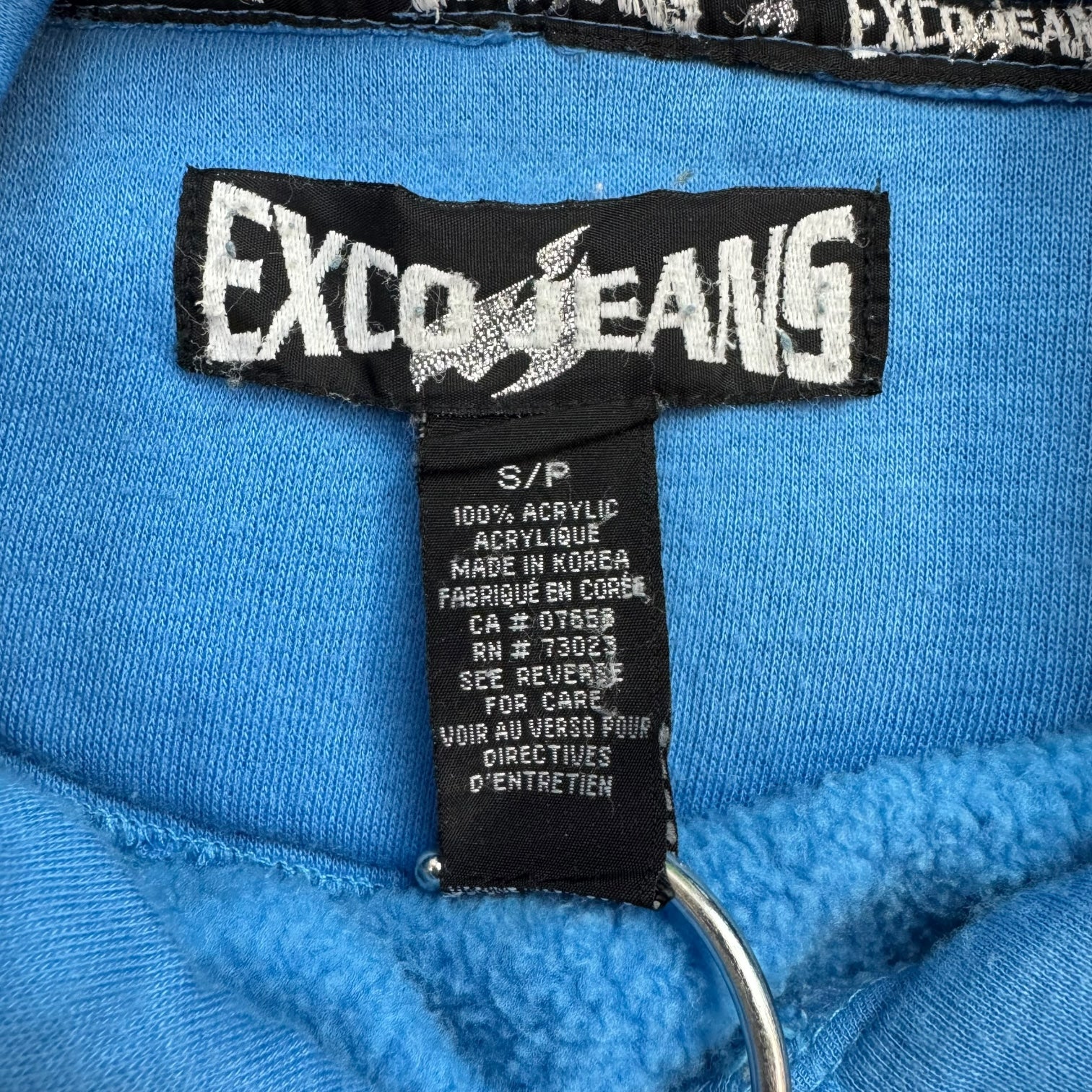 Vintage Y2K Exco Jeans Hoodie Blue