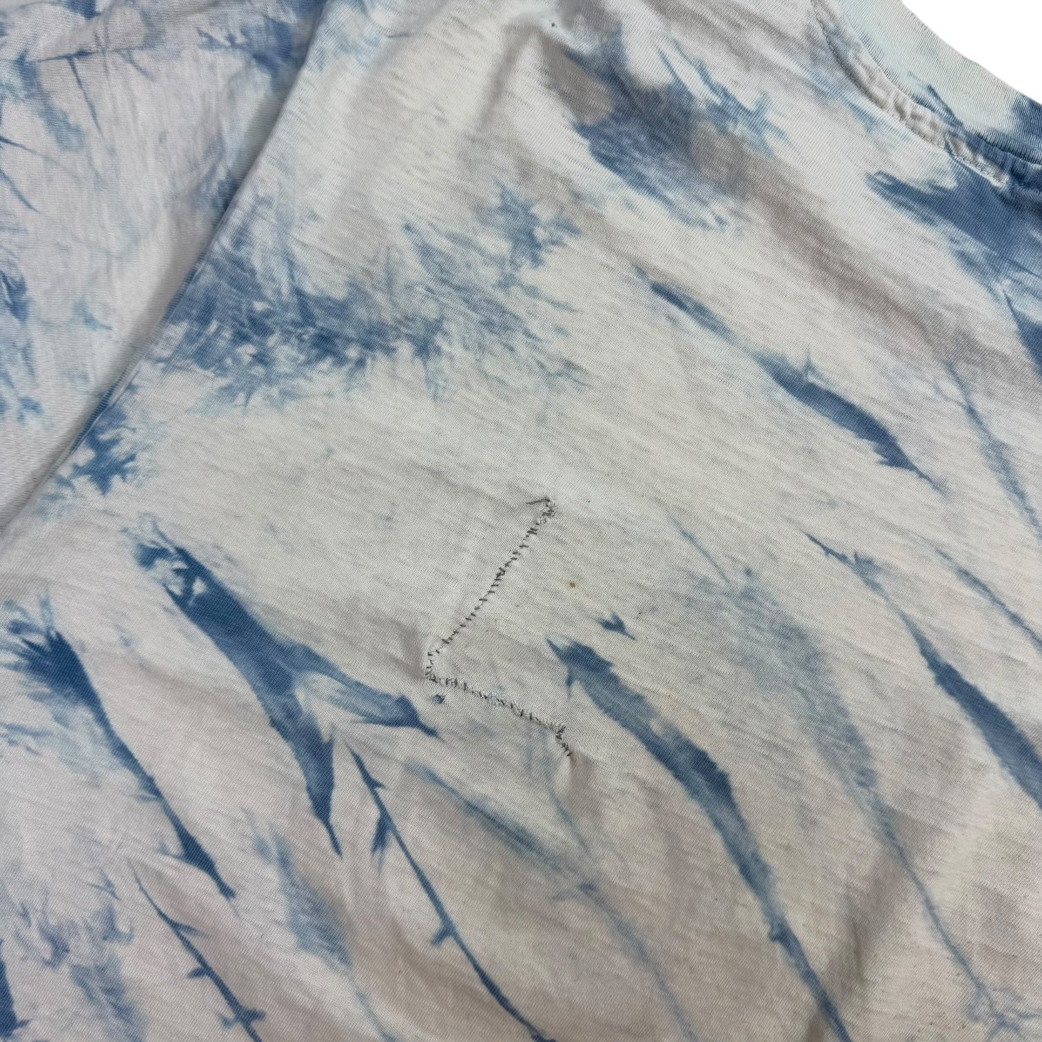 Vintage 1980s Led Zeppelin Tie Dye Tee Blue/White