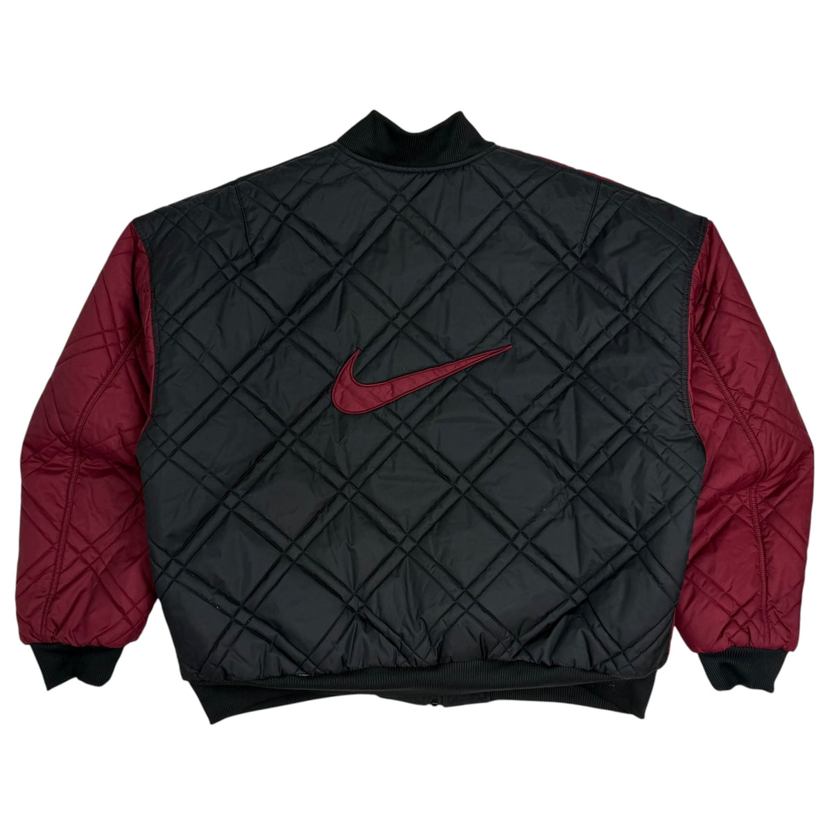 Vintage Nike Quilted Reversible Swoosh Puffer Jacket Red/Black