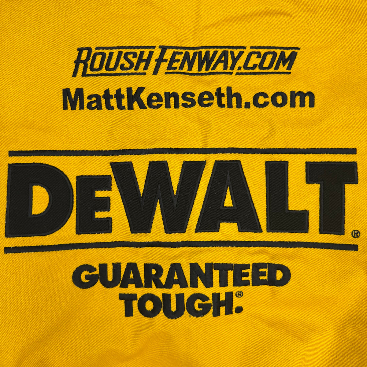 Vintage Chase Authentics NASCAR Dewalt Racing Jacket Yellow