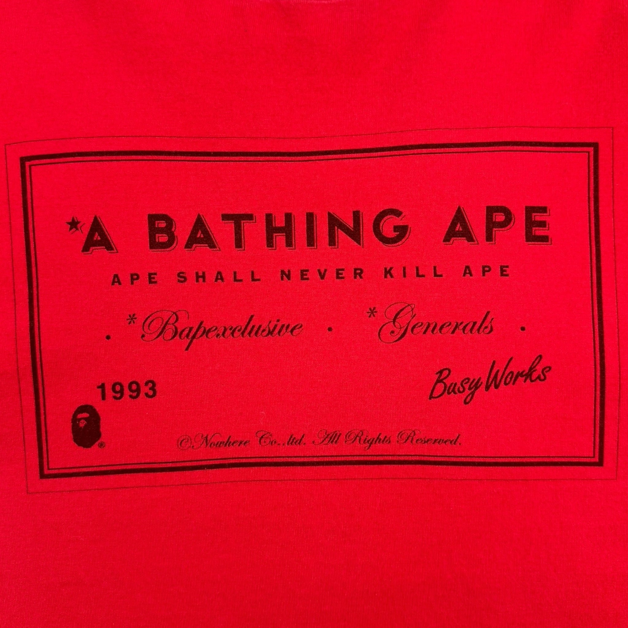 BAPE Bapexclusive Generals T-Shirt