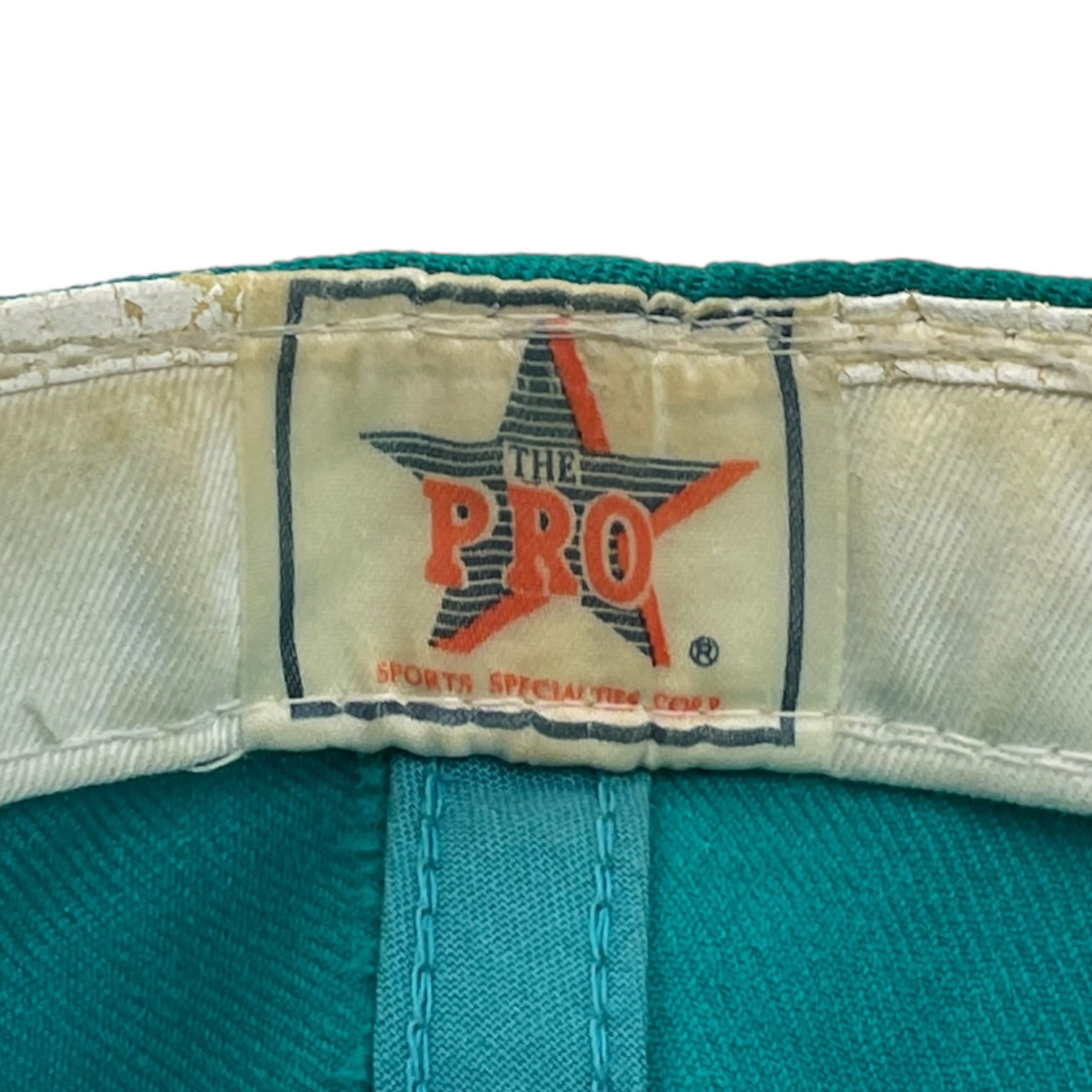 Vintage Miami Dolphins Double Line Script Fitted Hat Teal