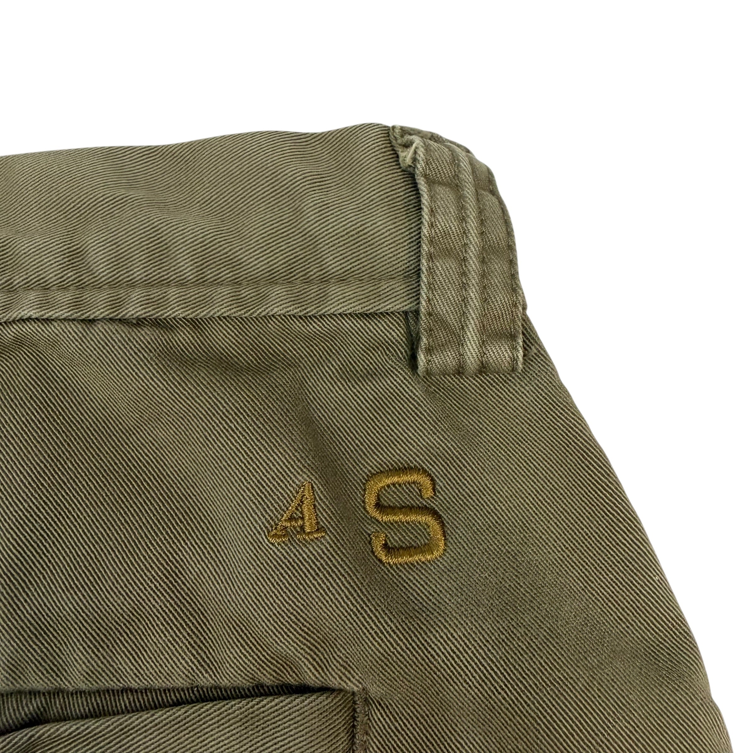 Acne Studios Regular Fit Chino Pants Olive Green